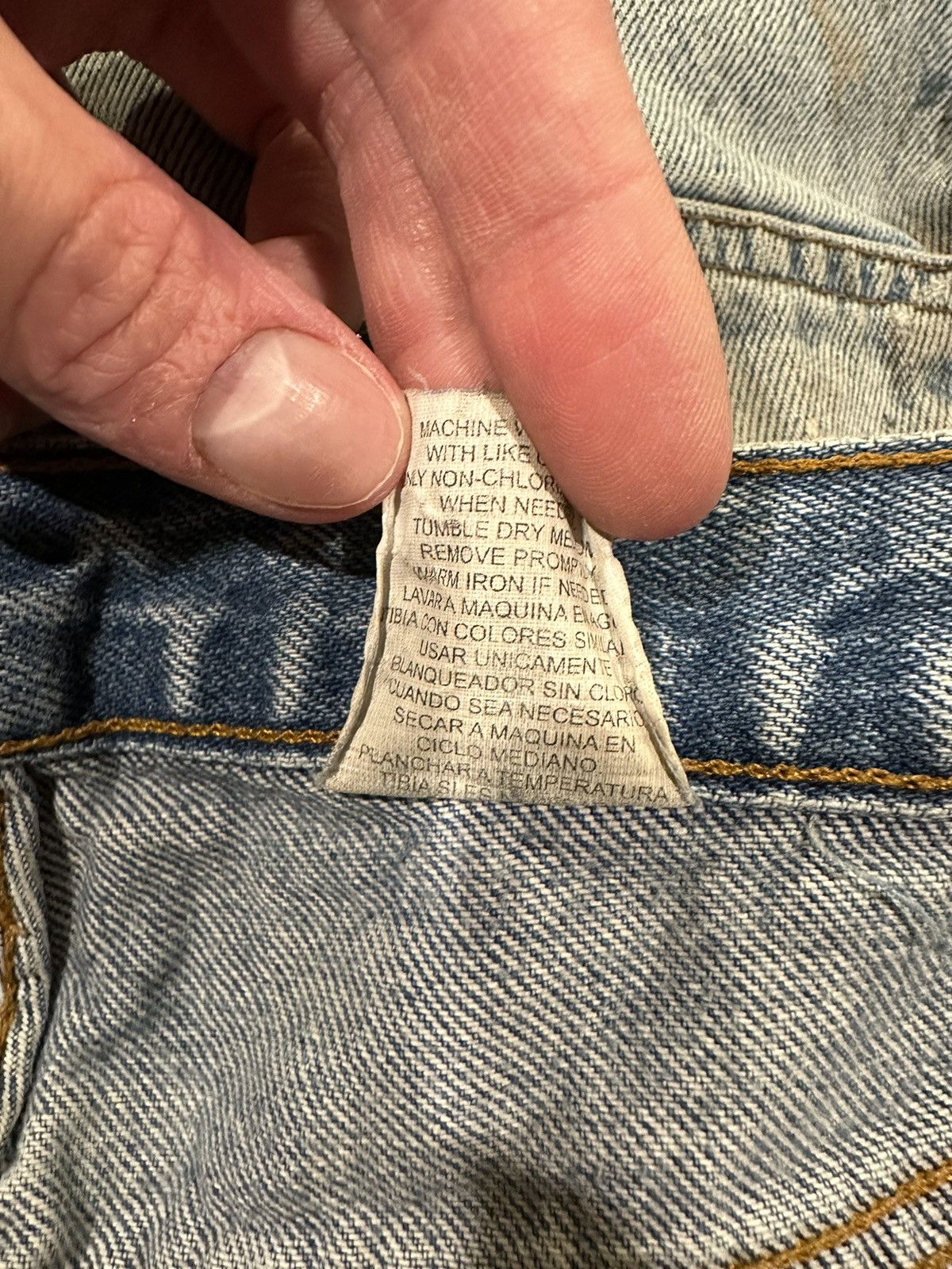 Kirkland Signature × Vintage Vintage Kirkland Distressed Blowout Painter Blue Denim Jeans Size US 36 / EU 52 - 16 Thumbnail