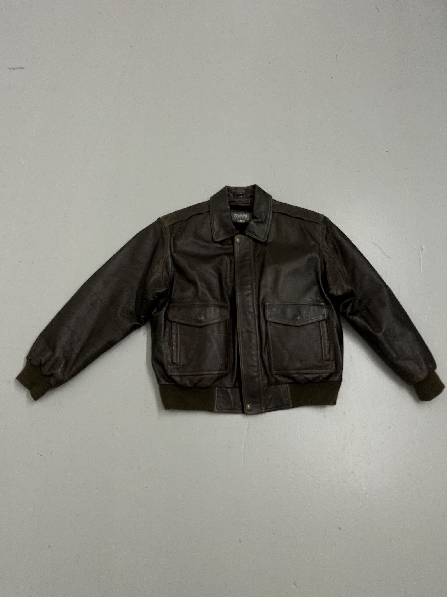 Vintage Wilsons A2 Leather Lined Heavy Leather Flight Jacket Size M