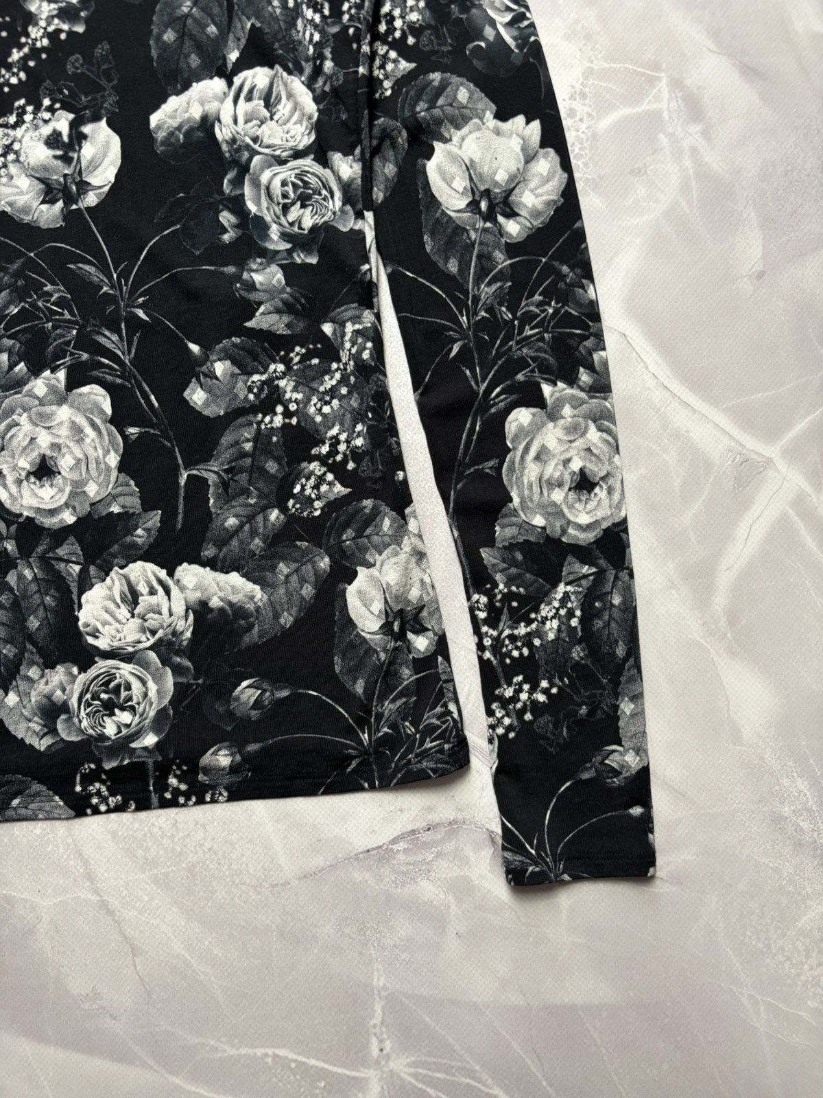 Other Marc Cain Floral Viscose Stretch Long Sleeve Top Black XS Size XS / US 0-2 / IT 36-38 - 4 Thumbnail