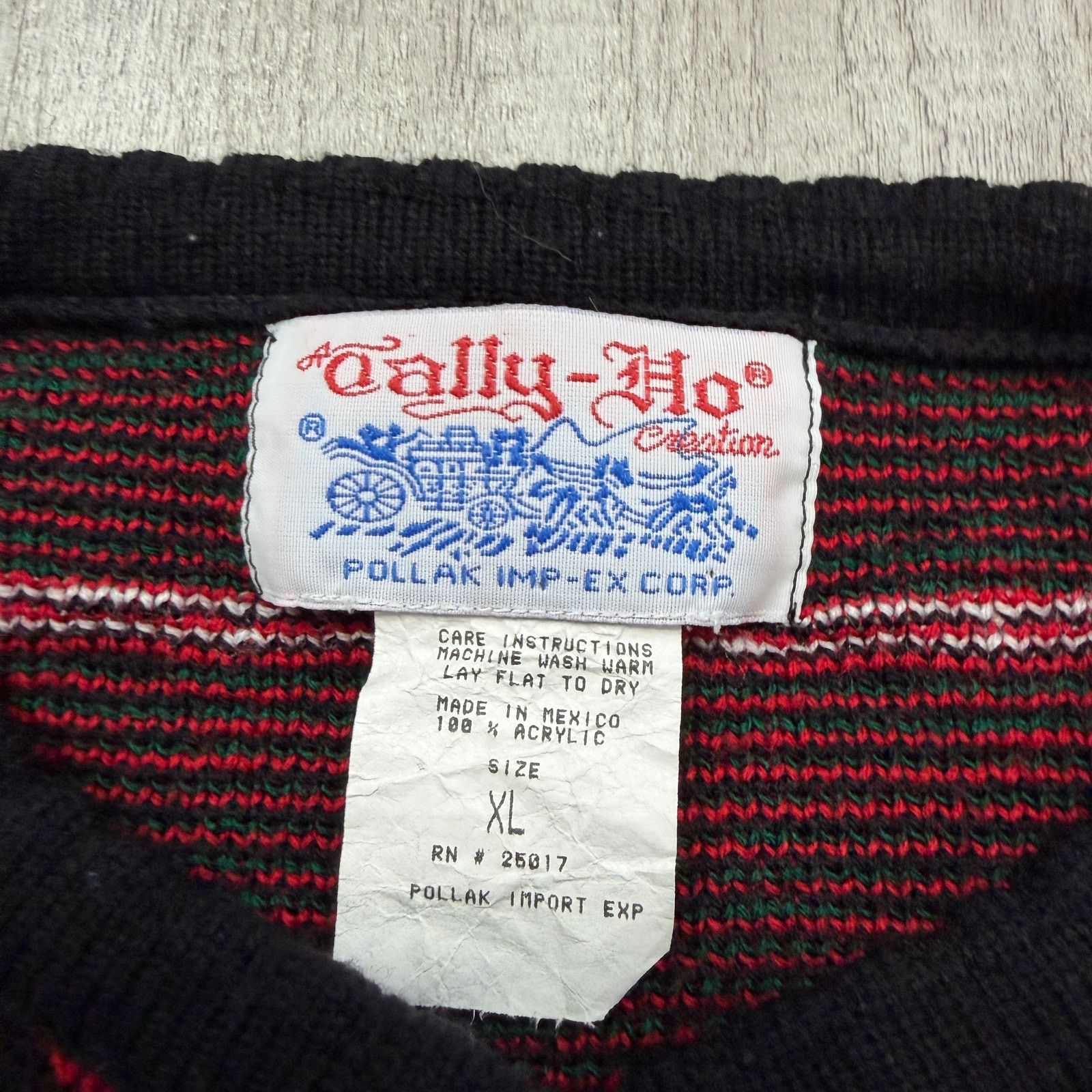 Vintage Vintage Tally Ho Cardigan Sweater Size XL Holiday Tartan Size XL / US 12-14 / IT 48-50 - 5 Thumbnail