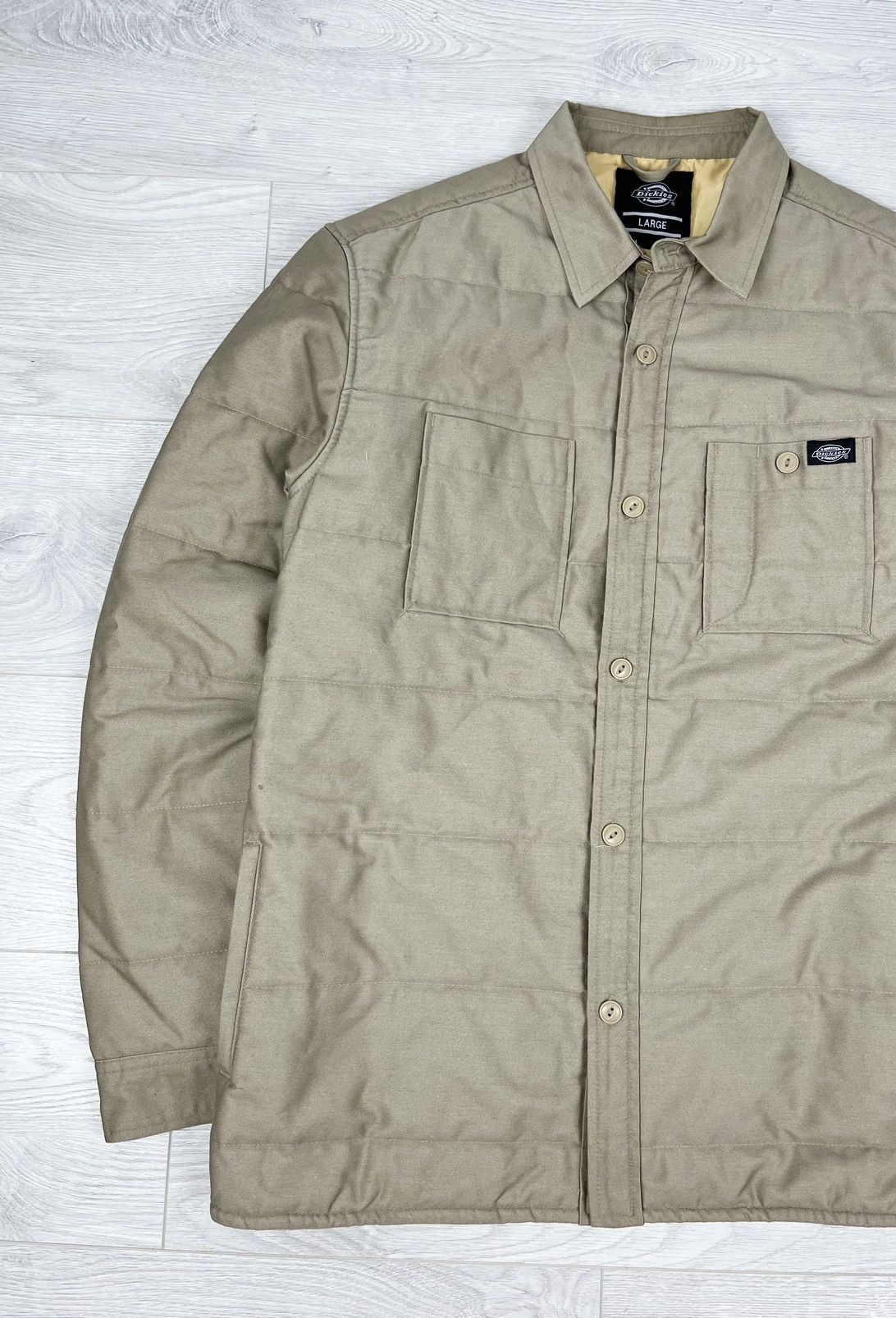 Dickies Dickies Beige Quilted Jacket Size US L / EU 52-54 / 3 - 3 Thumbnail