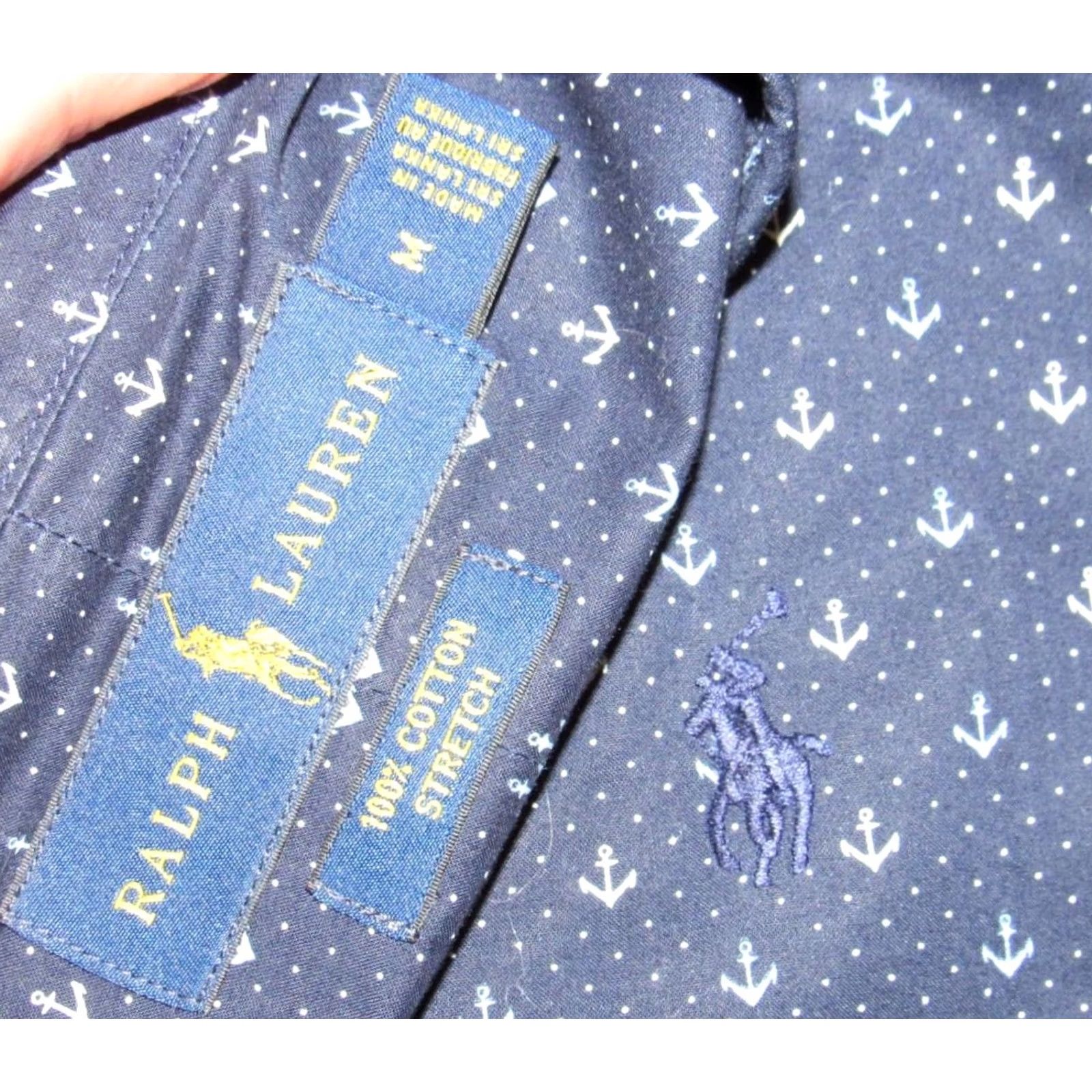 Ralph Lauren Polo RALPH LAUREN Navy Anchor Print Long Sleeve Button Down Shirt Medium Size US M / EU 48-50 / 2 - 3 Thumbnail