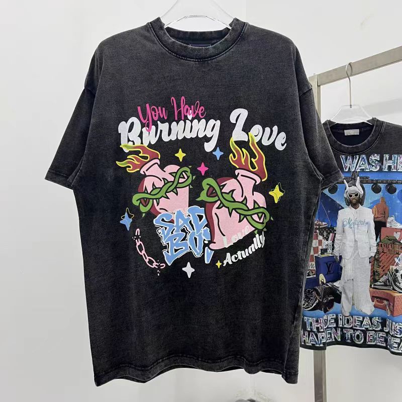 Japanese Brand × Vintage Vintage Street Hip Hop Aged Heavy Wash Short Sleeve T-Shirt Size US M / EU 48-50 / 2 - 1 Thumbnail