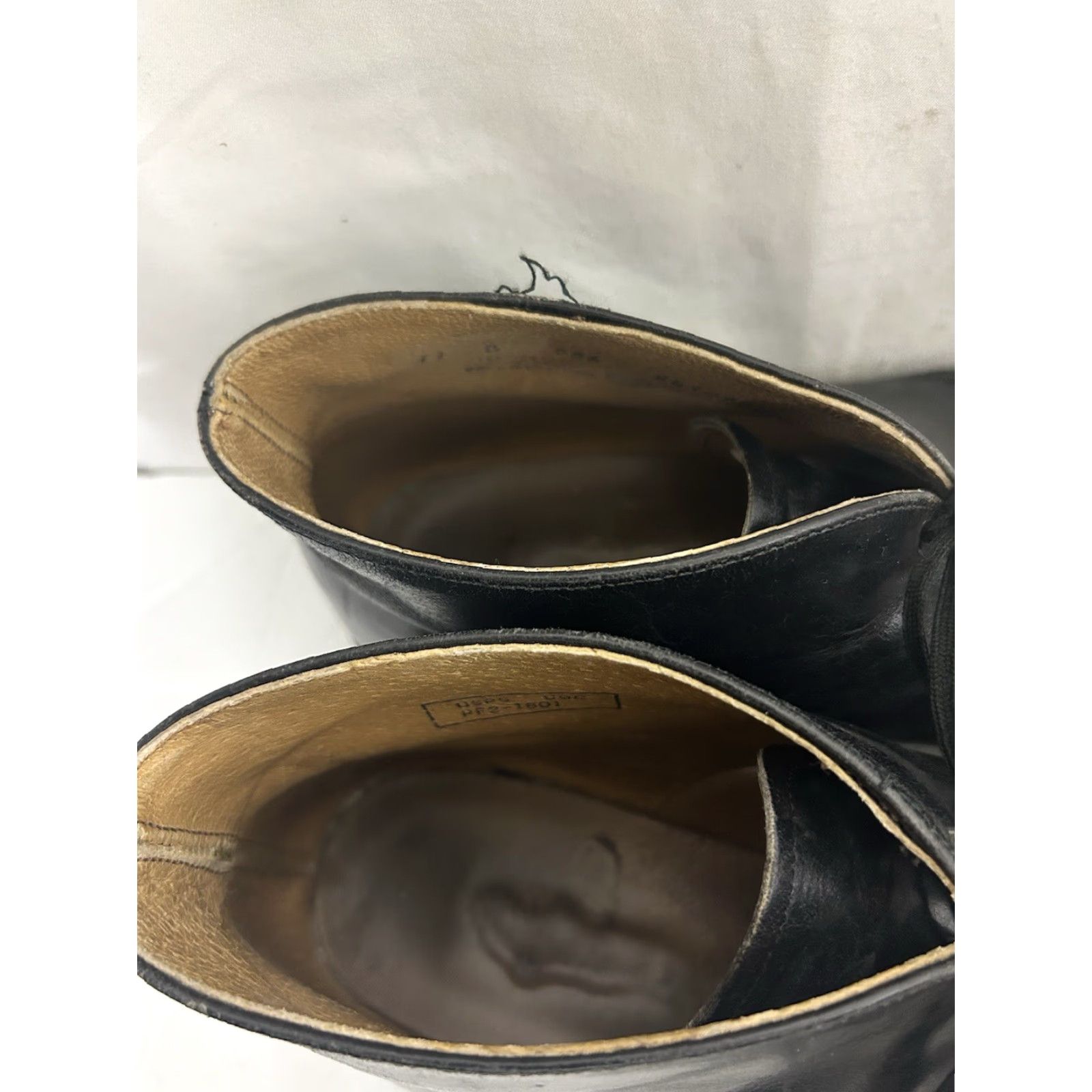 UFC VINTAGE UFCW Black Chukka Boots Leather Mens 11B Made USA Size US 11 / EU 44 - 5 Thumbnail