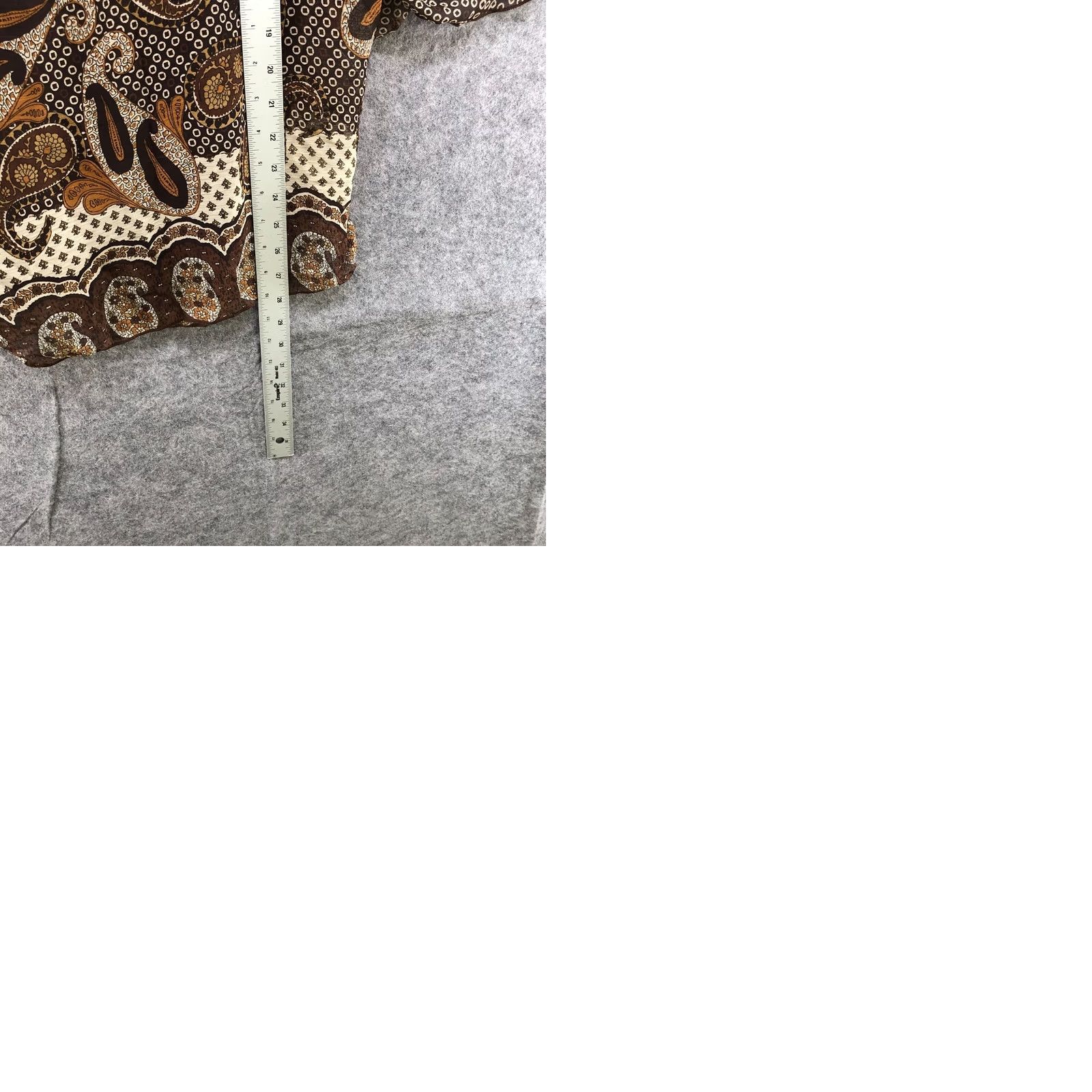 Vintage NWT C.O.C. Womens Brown Paisley Print Blouse Dolman Sleeve Tie Waist 1XL Bohemian Shirt Womens Plus Size 1X Size XL / US 12-14 / IT 48-50 - 9 Thumbnail