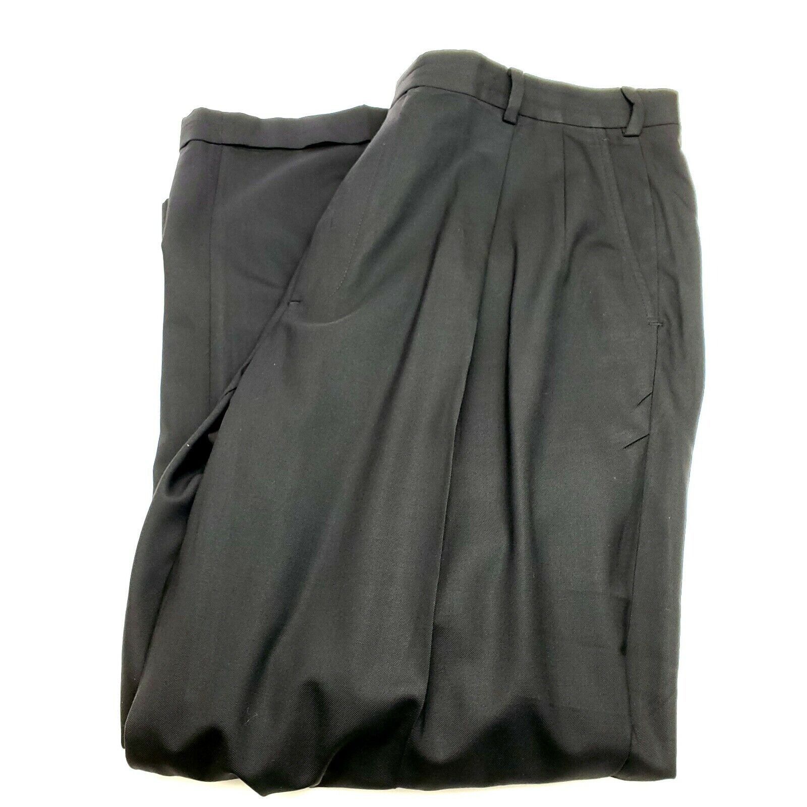 Brooks Brothers Brooks Brothers 346 Wool Black Dress Pants 41/28 Pleated Cuf Size 40R - 1 Thumbnail
