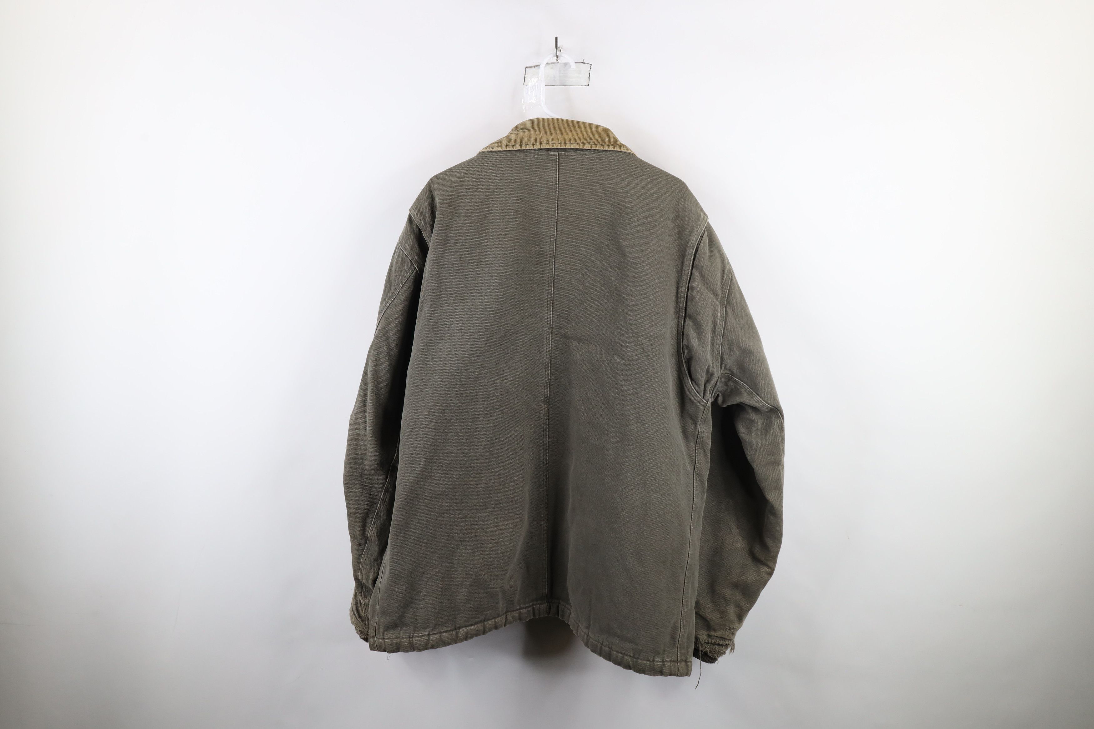 Vintage Vintage Y2K Streetwear Lined Corduroy Collar Canvas Jacket Size US XXL / EU 58 / 5 - 13 Thumbnail