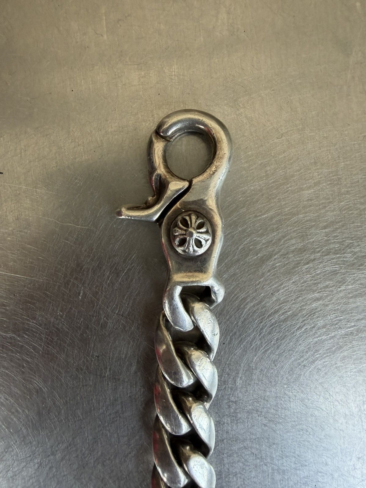 Chrome Hearts Chrome Hearts Floral Cross ID Lobster Claw Bracelet Size ONE SIZE - 4 Thumbnail