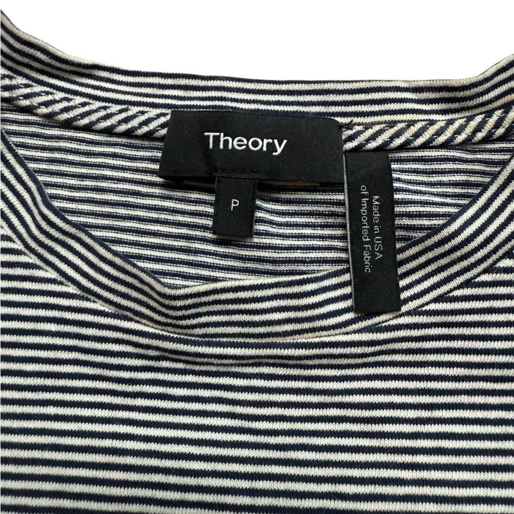 Theory Theory Women's Striped Fitted T-shirt In Black White petite Size S / US 4 / IT 40 - 3 Thumbnail