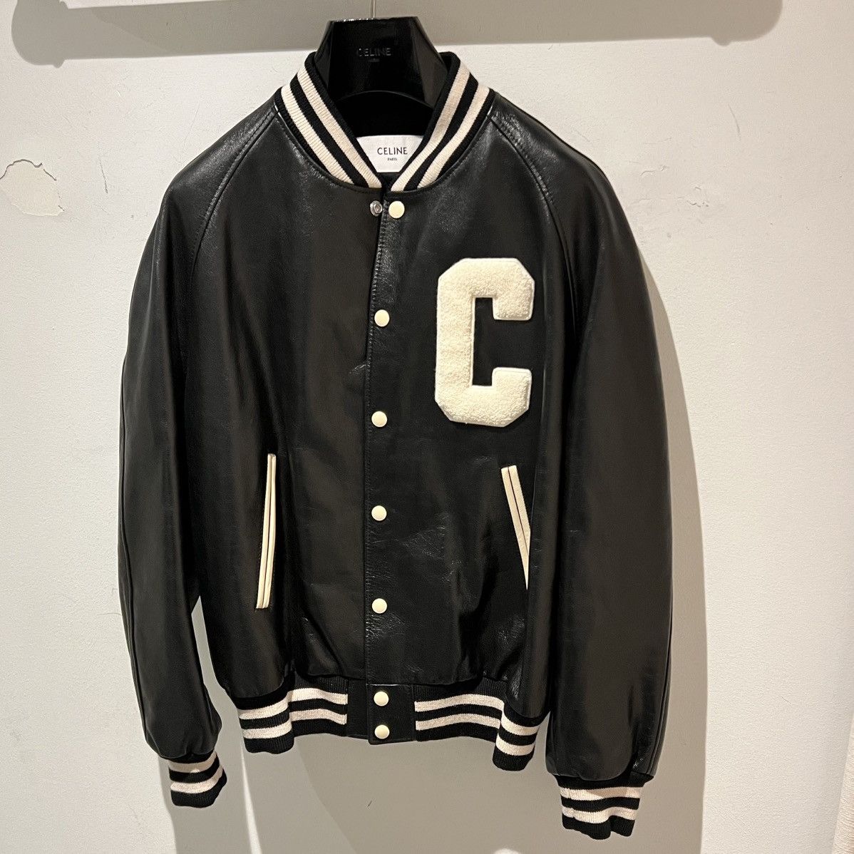 Celine × Hedi Slimane Celine Varsity Jacket in Large Size US L / EU 52-54 / 3 - 2 Thumbnail