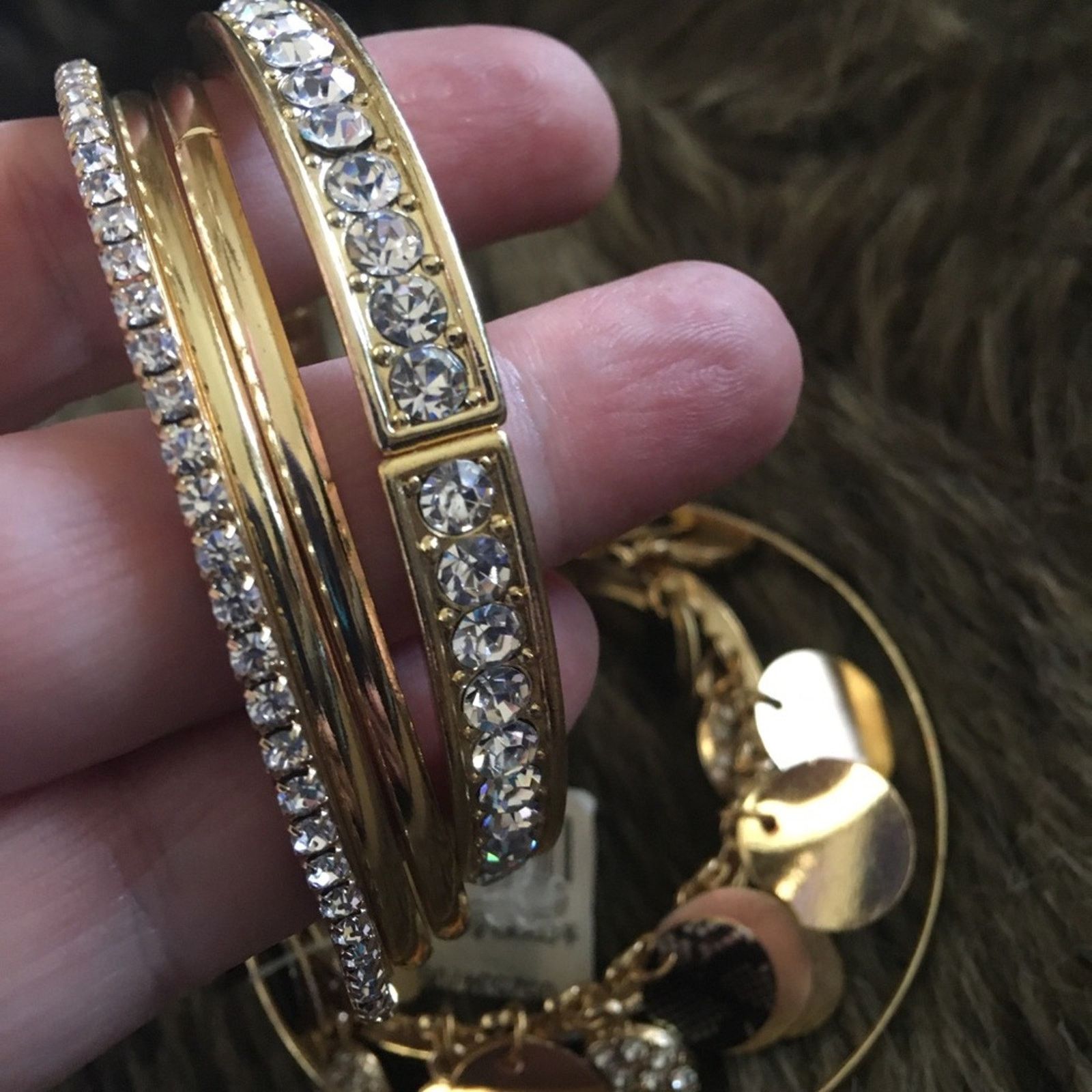 Jewelry Bundled lot of 6 rhinestone snake pave bracelets Size ONE SIZE - 7 Thumbnail