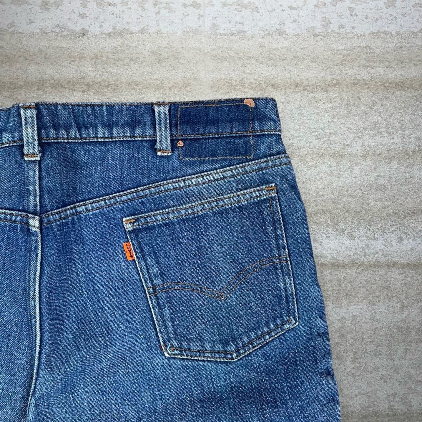 Levi's True Vintage 70s Orange Tab Levis Jeans 40x32 Medium Wash Size US 40 / EU 56 - 3 Thumbnail