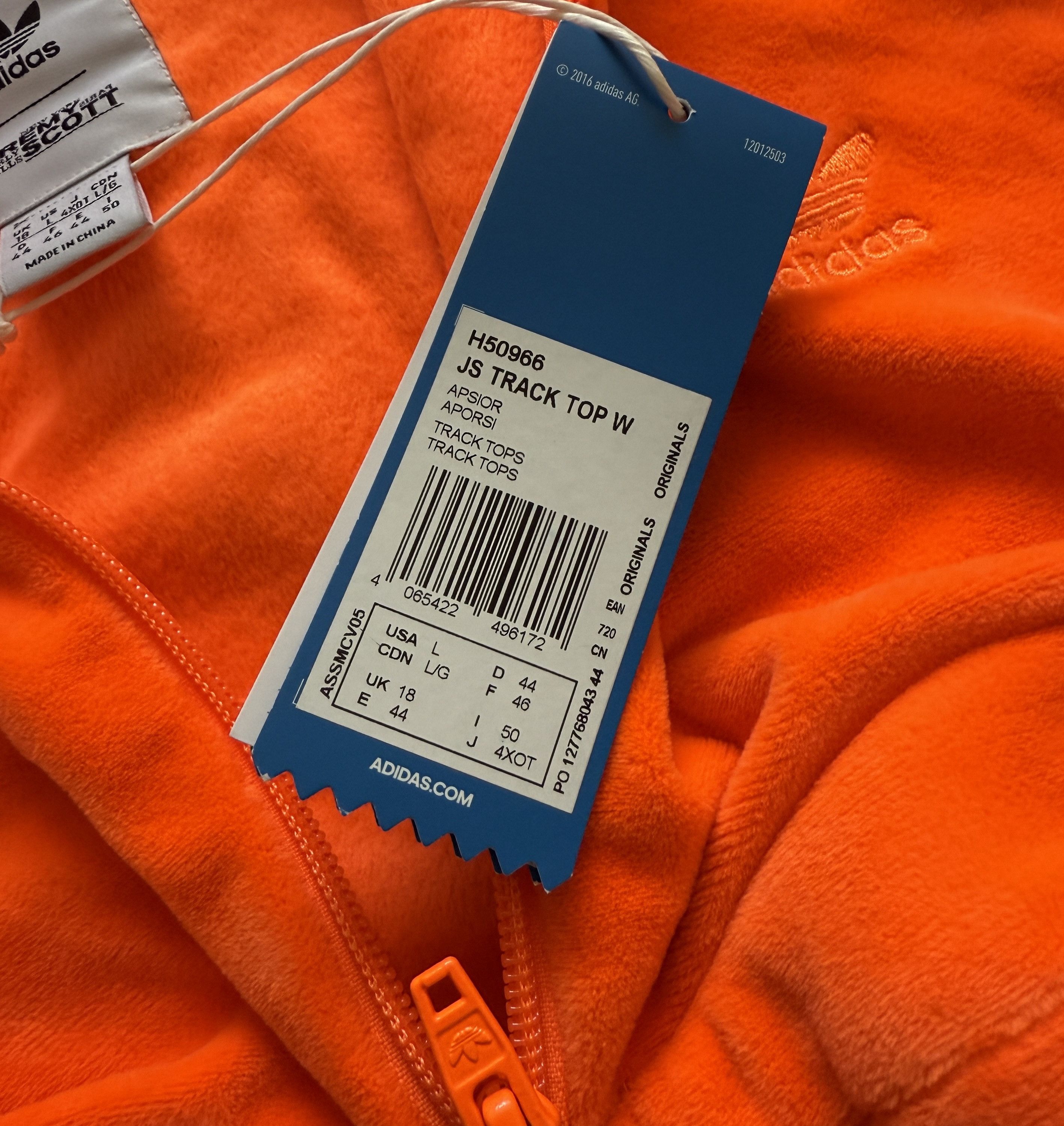 Adidas × Jeremy Scott adidas Originals x Jeremy Scott TRACK TOP orange H50966 Size L / US 10 / IT 46 - 3 Thumbnail