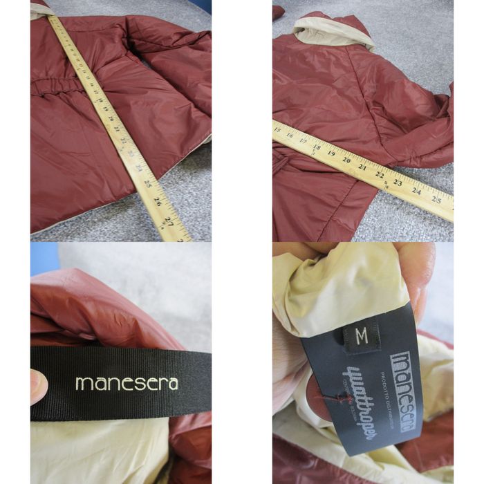 Vintage Manesera Jacket Womens Medium Burgundy Red Casual Puffer