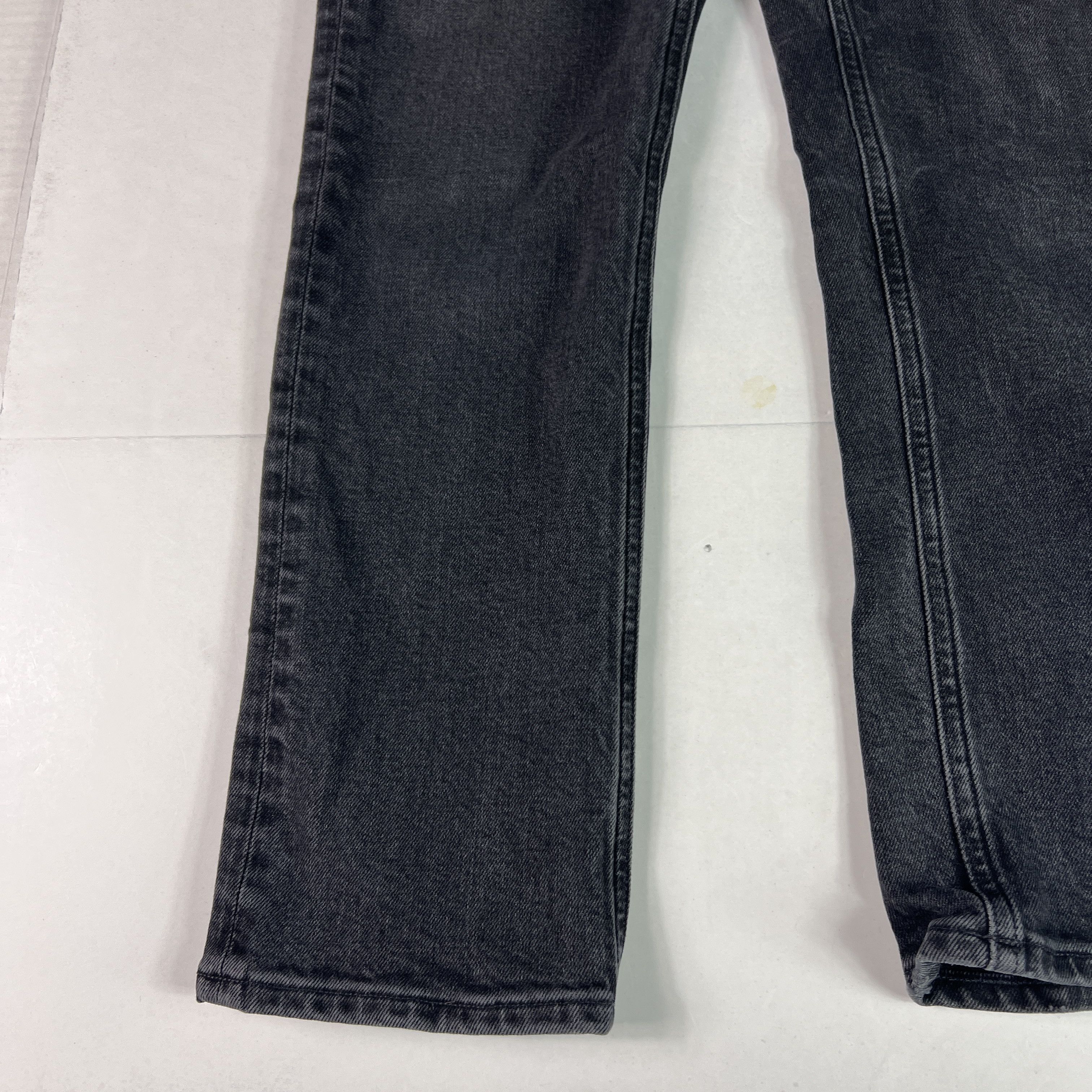 Agolde AGOLDE Jeans Riley Crop Mid Rise Straight Black Faded Denim Size 26" / US 2 / IT 38 - 6 Thumbnail