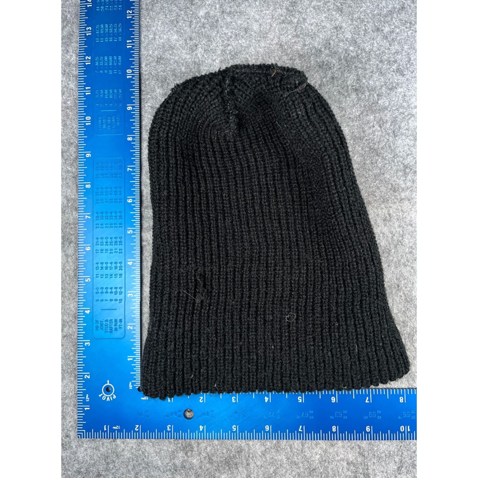 Vintage Beanie Toque Adult One Size Black Double Knit 100% Acrylic Winter Ski Outdoors Size ONE SIZE - 4 Thumbnail