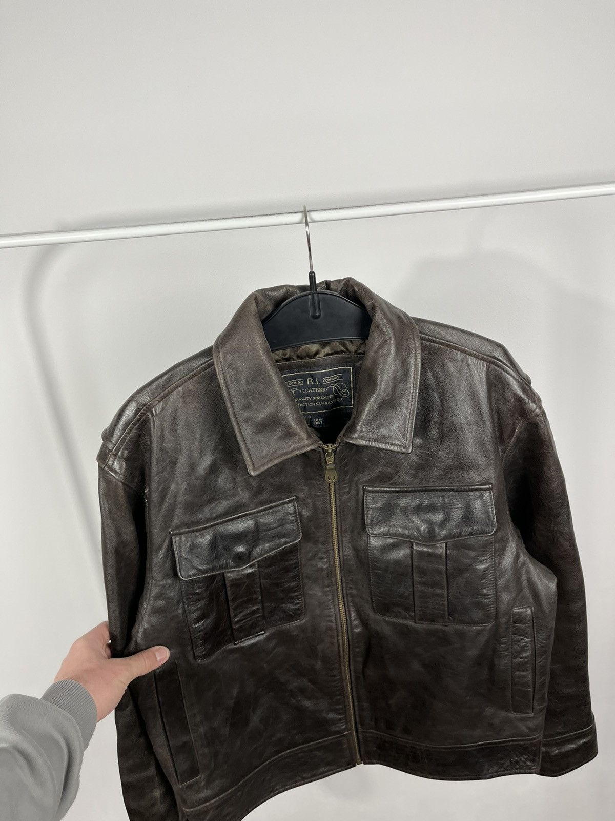 Leather Vintage Heavy Leather Jacket Brown Quilted Lining Biker M Size US M / EU 48-50 / 2 - 5 Thumbnail