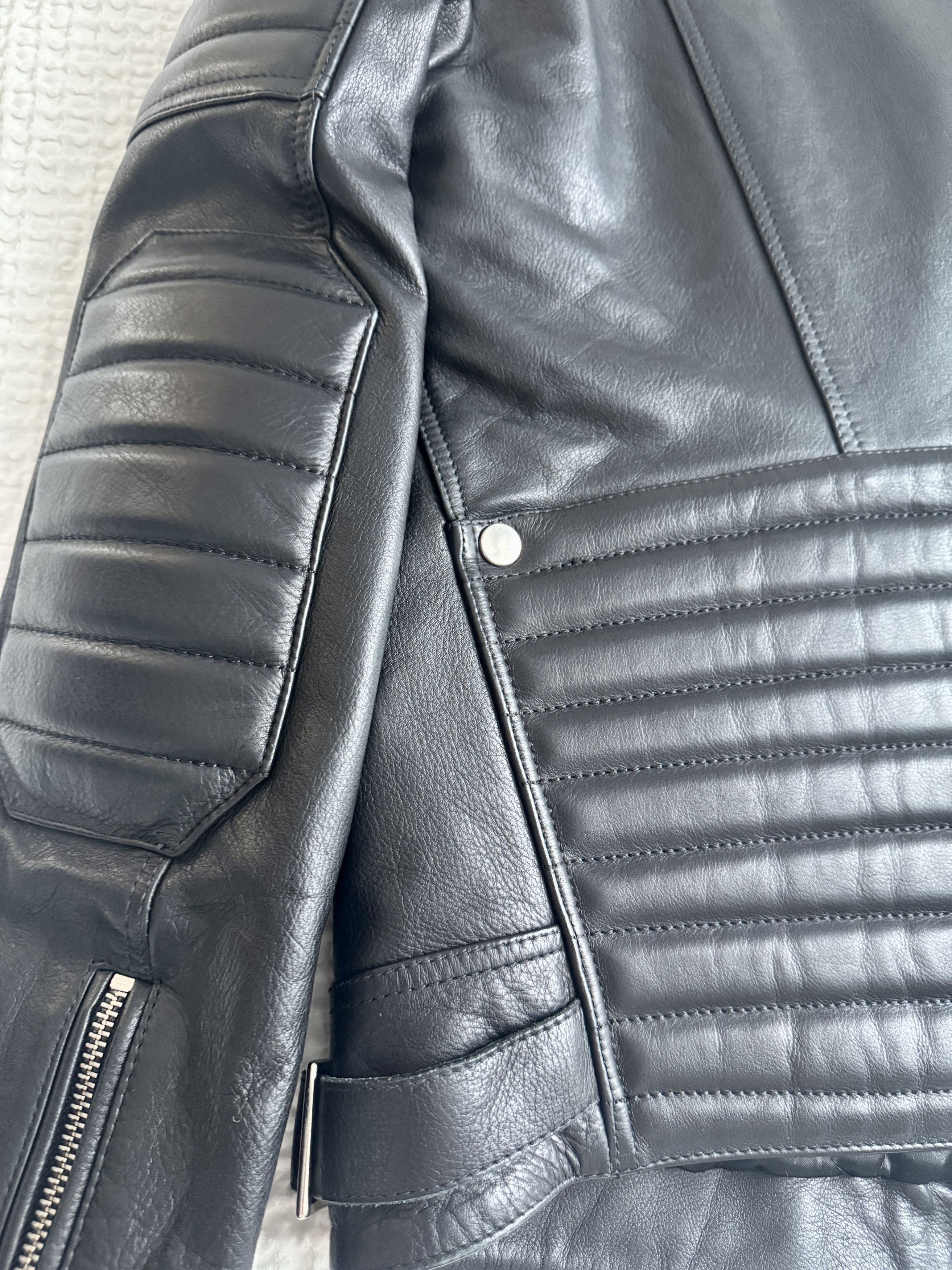 Sandro Calfskin leather Biker Jacket Size US S / EU 44-46 / 1 - 5 Thumbnail