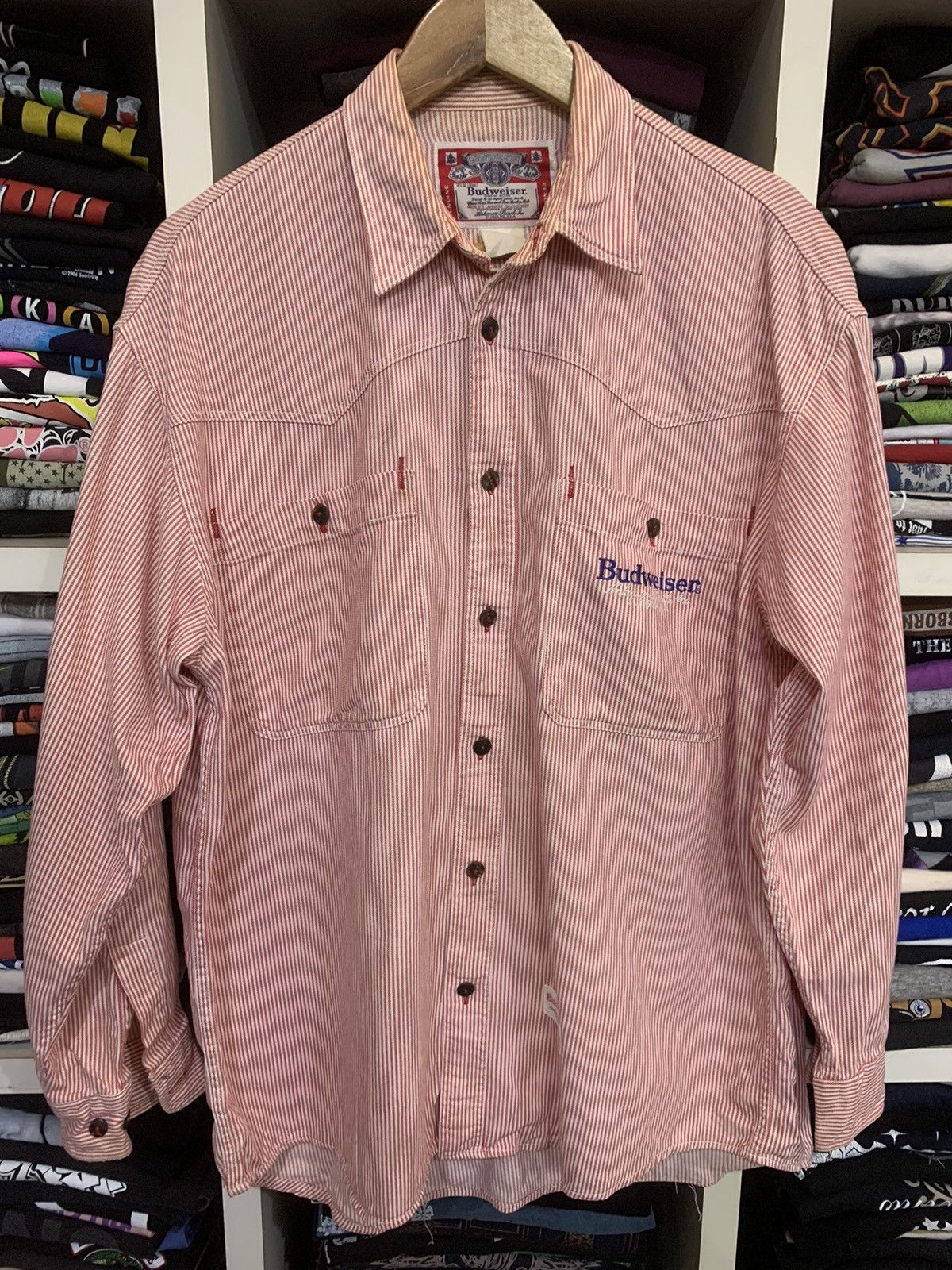 Budweiser × Vintage Vintage Budweiser Button Shirt Size US L / EU 52-54 / 3 - 2 Thumbnail