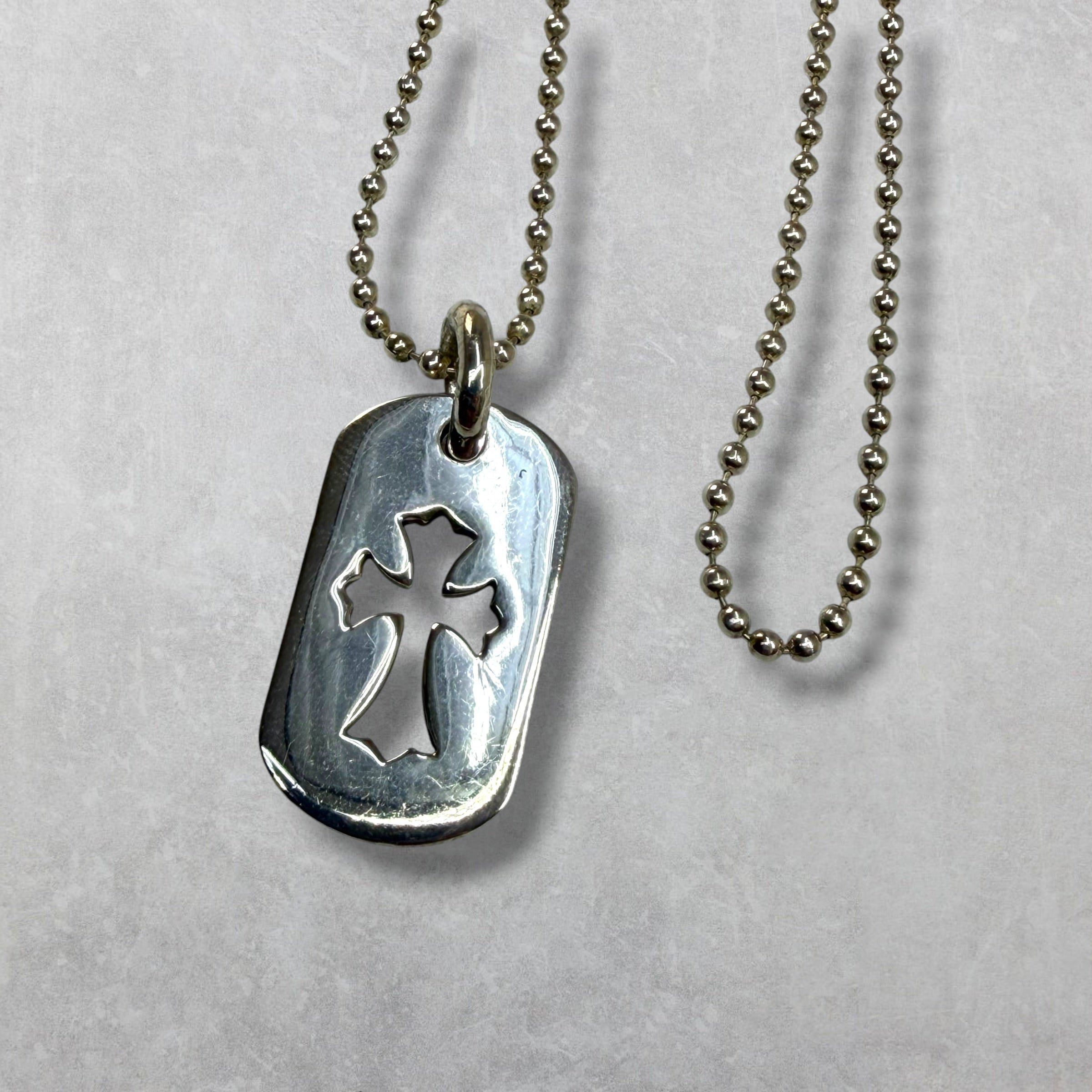 Chrome Hearts 2004 Joe Foti Delphino Dog Tag Ball Chain Necklace