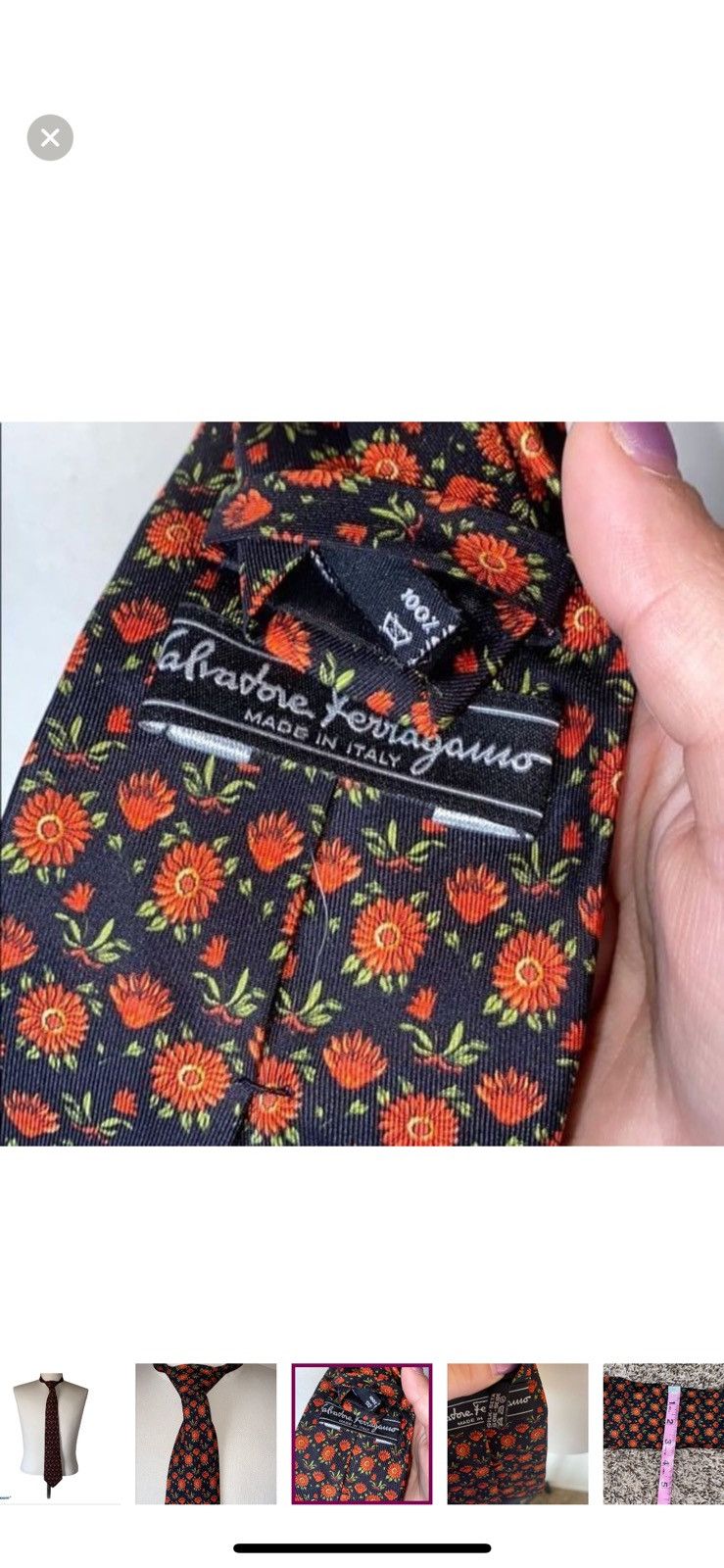 Salvatore Ferragamo Salvatore Ferragamo floral silk tie Size ONE SIZE - 3 Thumbnail