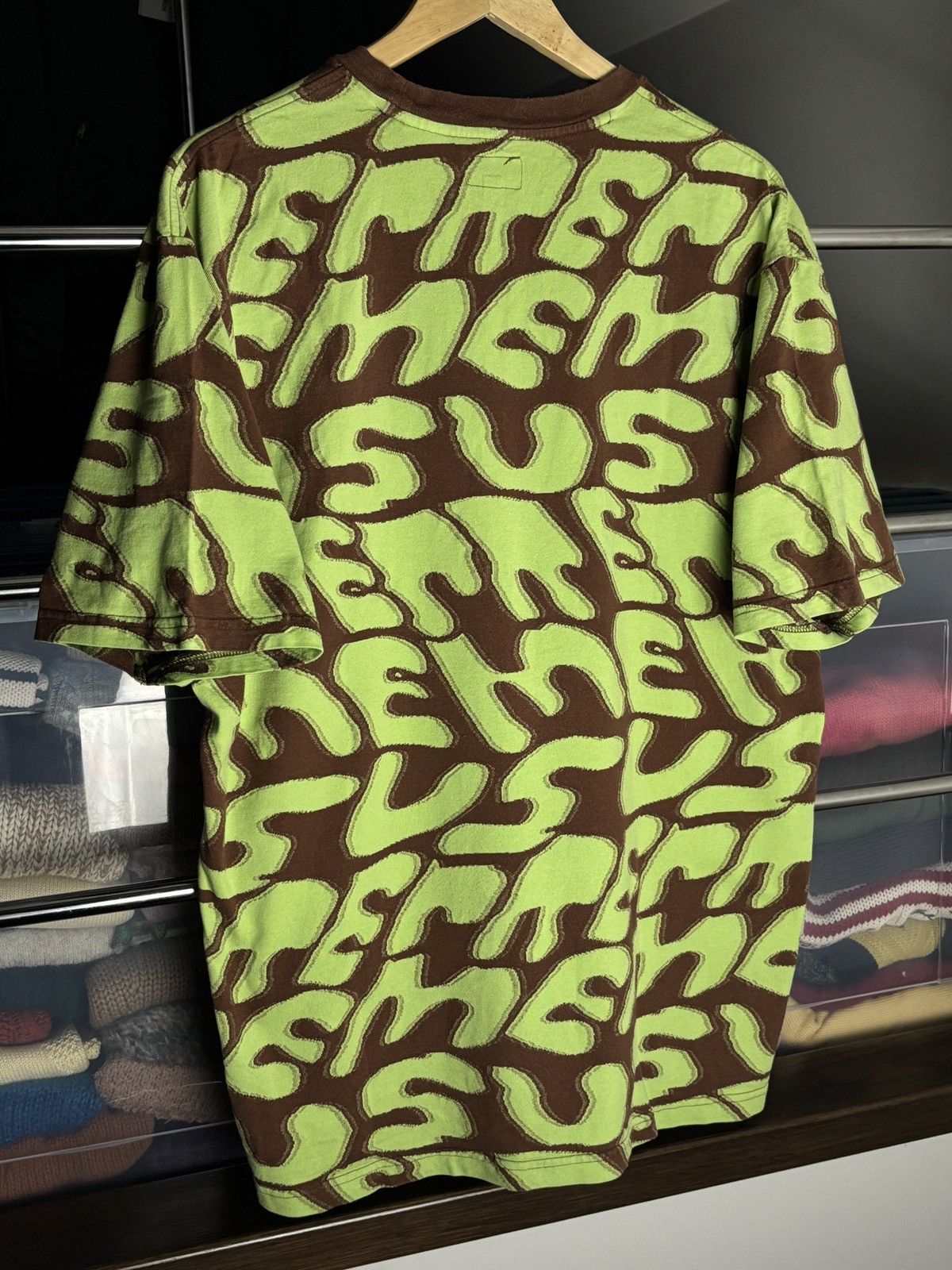 Supreme Supreme Stacked Intarsia Print Rare Crazy Oversized Tee Size US L / EU 52-54 / 3 - 4 Thumbnail