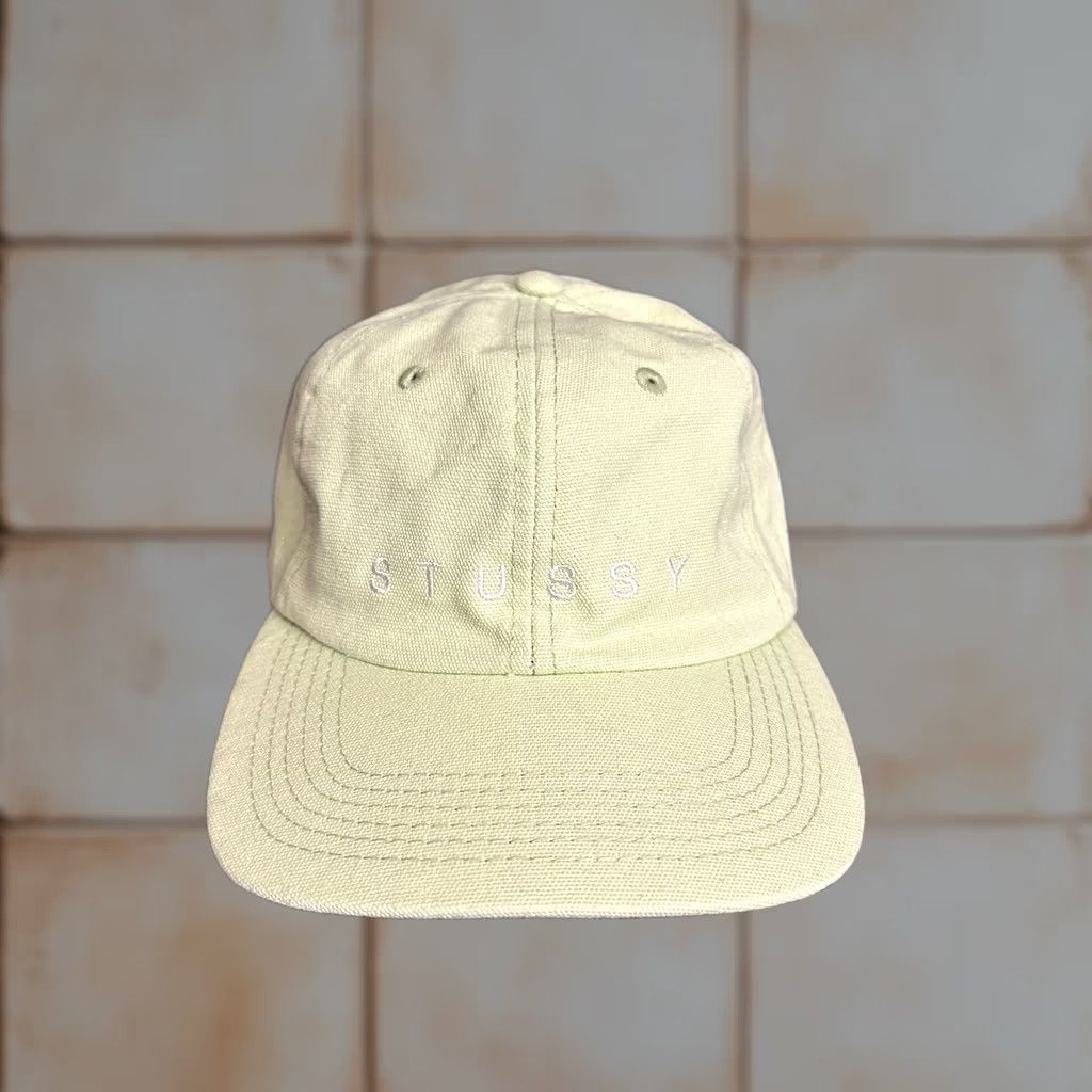 Spell Stussy Hat OSFA Unisex Baseball Cap Mint Lime Green Canvas Strap Back Adjustable 90s Hip Hop City Skateboarding Baseball Cap Mens Womens Size ONE SIZE - 1 Thumbnail