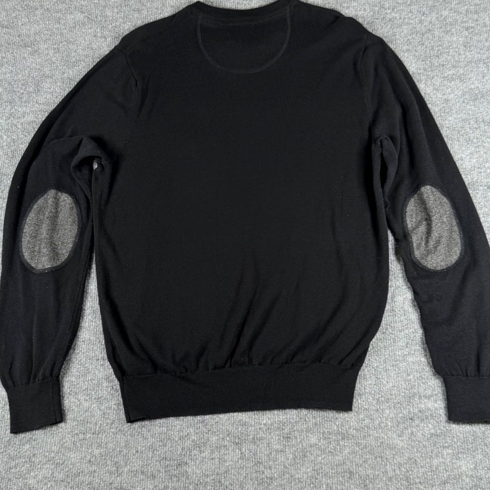 Vintage Cambridge Professor Sweater Elbow Patch V Neck Large Acadamia Classic Dad Preppy Black Knit Size US L / EU 52-54 / 3 - 3 Thumbnail