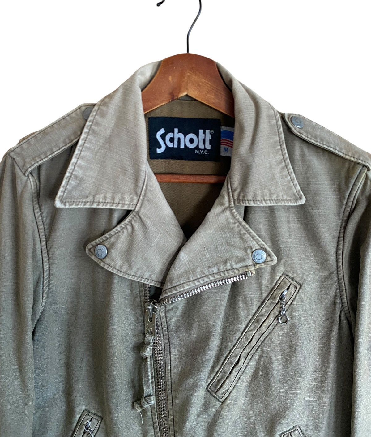 Schott Vintage Brand Schott Made In Usa Double Collar Jacket 1990s Size US M / EU 48-50 / 2 - 6 Thumbnail