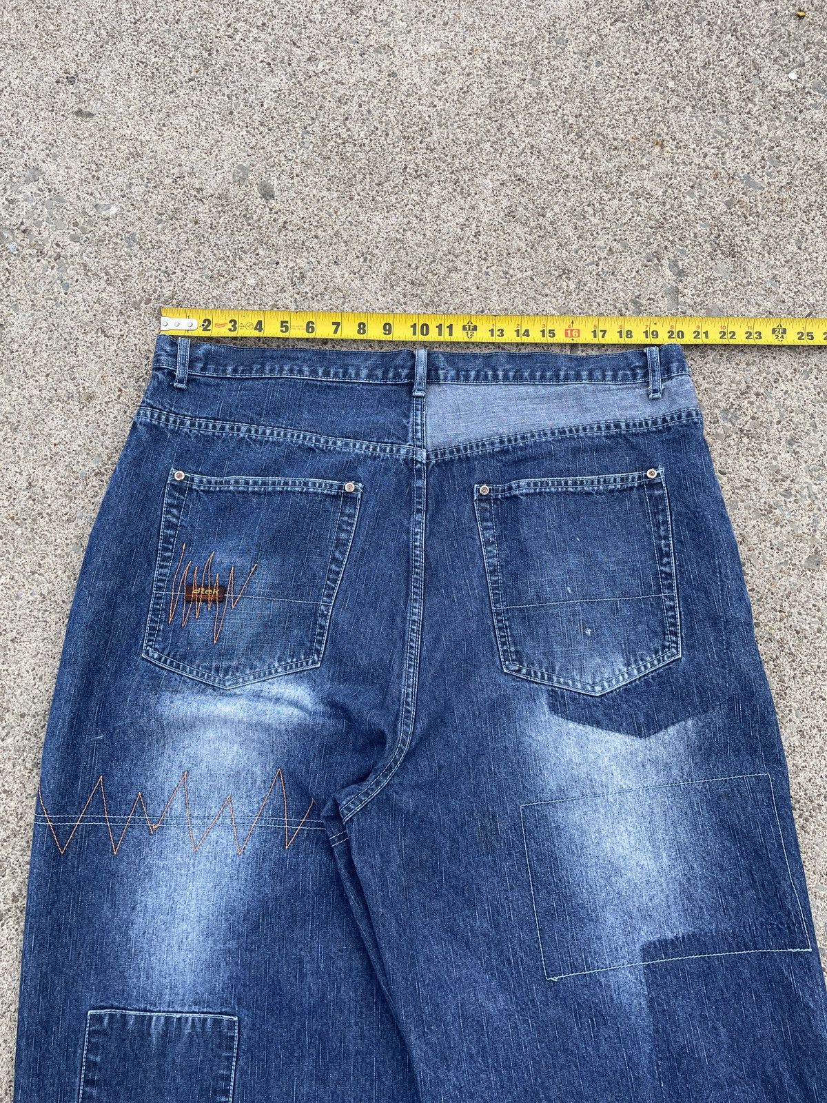 Akademiks Y2K Patchwork Baggy Jeans Size US 40 / EU 56 - 8 Thumbnail