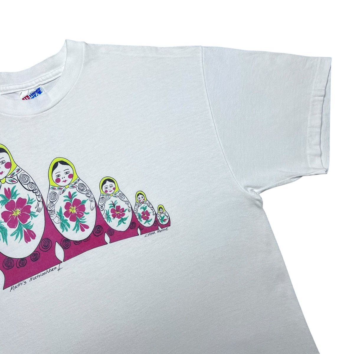Other Vintage 1990s Matryoshka Doll Lydia Ruyle Art Graphic TShirt Size US L / EU 52-54 / 3 - 7 Thumbnail