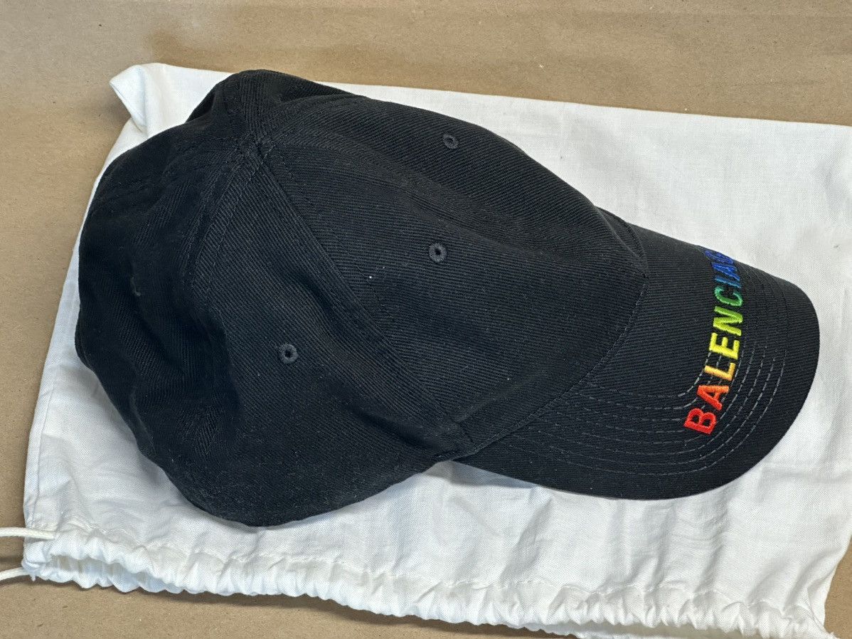 Balenciaga BALENCIAGA Rainbow Logo hat Size ONE SIZE - 2 Thumbnail