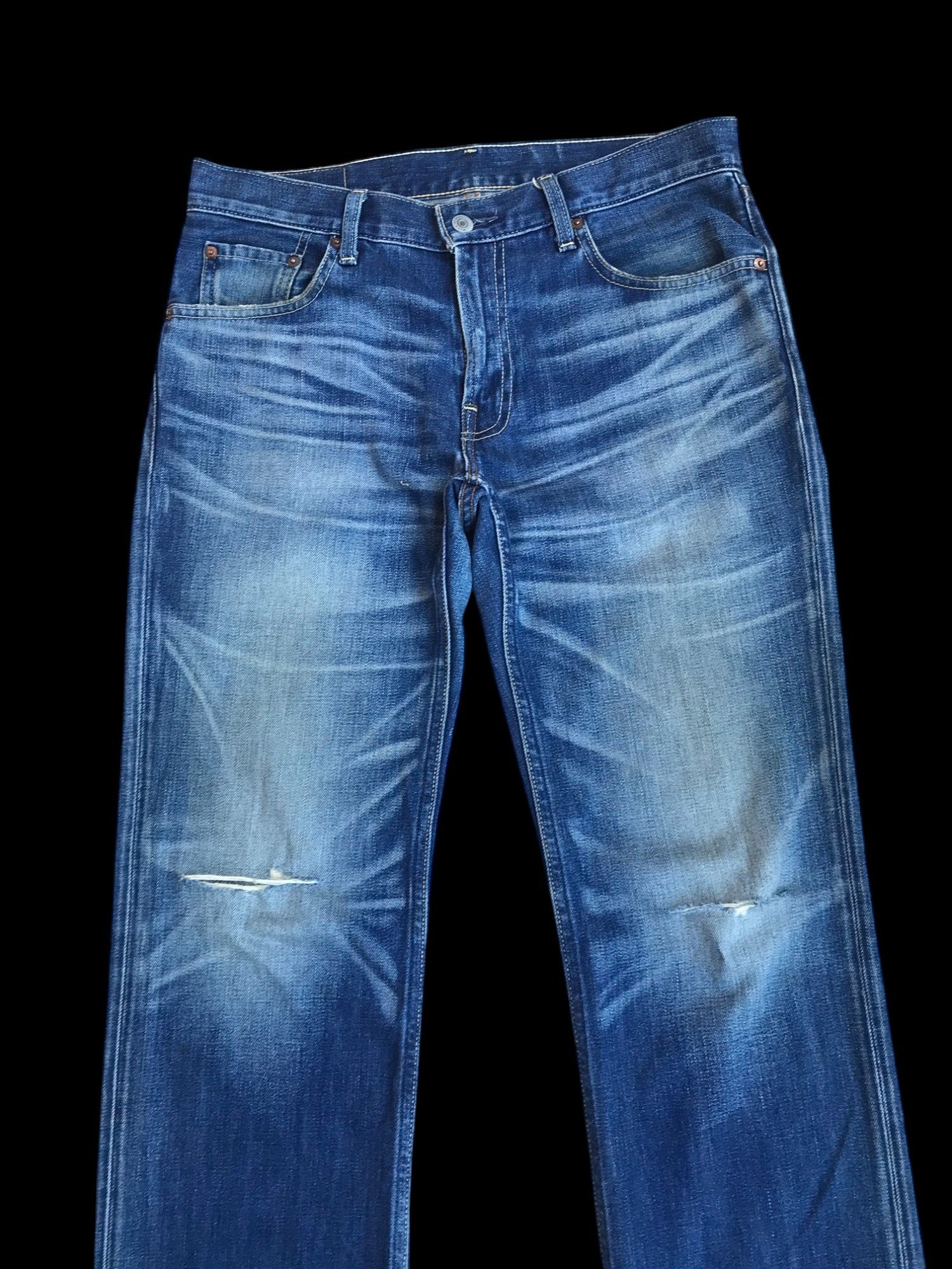 Levi's Vintage Levis 502 JAPAN selvedged distressed jean W31x31.5 Size US 31 - 5 Thumbnail