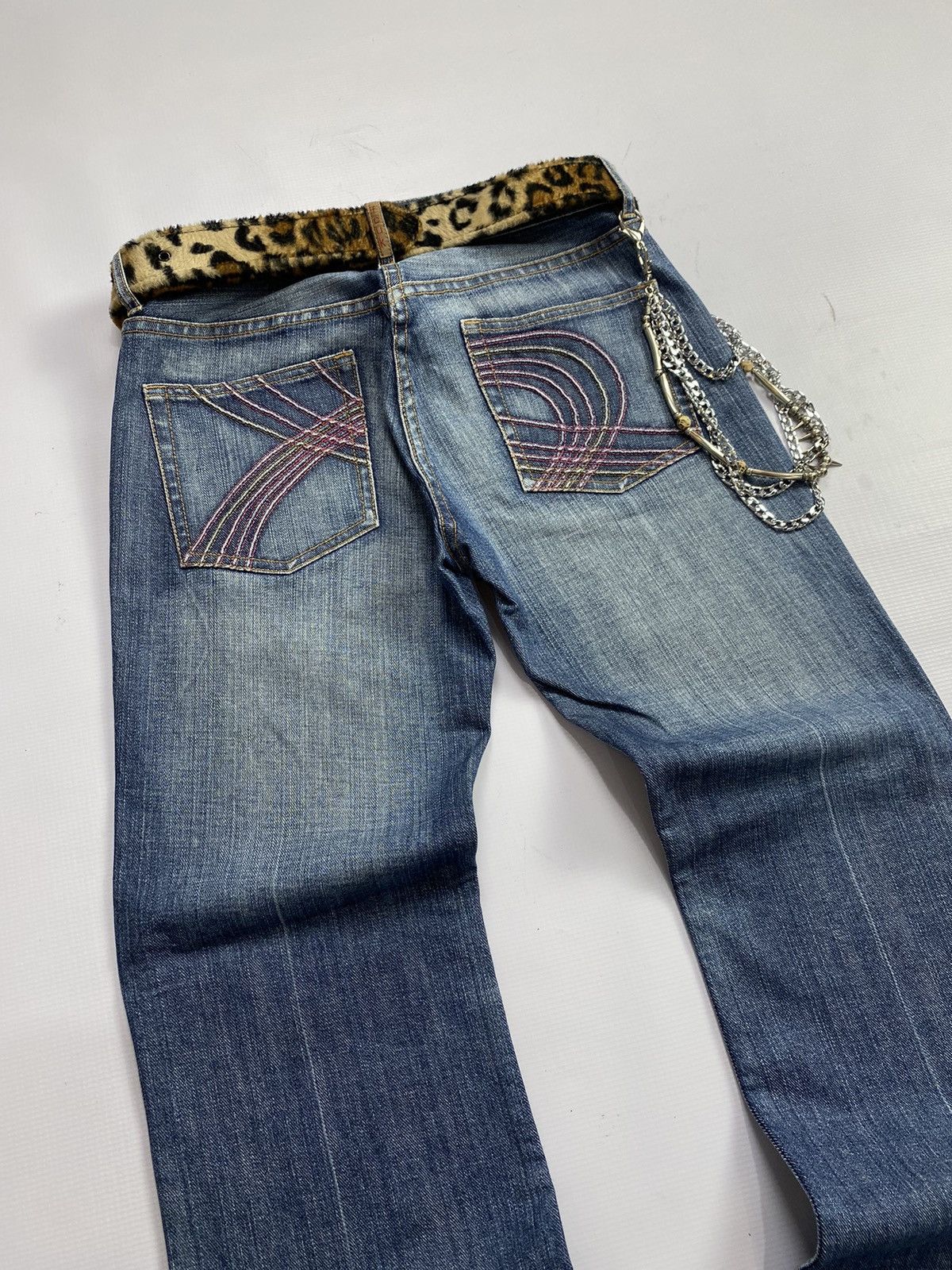 If Six Was Nine × Japanese Brand × Le Grande Bleu (L.G.B.) 2000s FCUK Jean Flare Pant Size US 29 - 4 Thumbnail