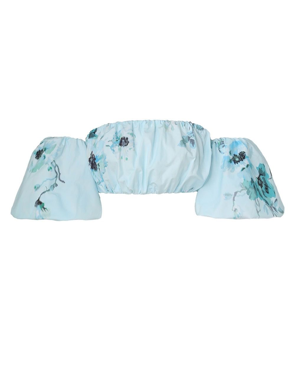 Zimmermann oc11z0525 Lightburst Puff Sleeve Floral Cotton Crop Top Size XS / US 0-2 / IT 36-38 - 1 Thumbnail