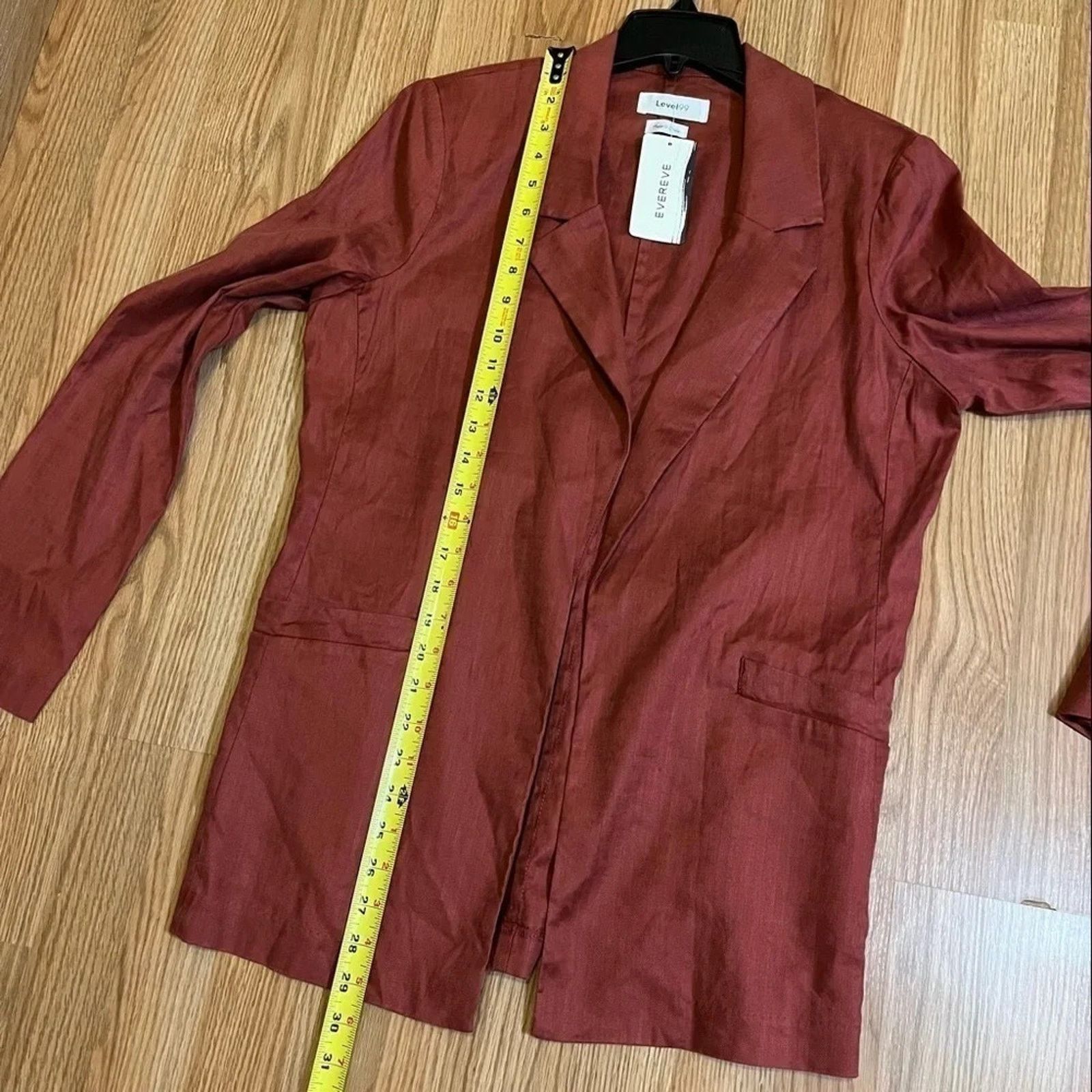 Other Level 99 Rachel Stretch Linen Tencel Blazer NWT Sz L Size L / US 10 / IT 46 - 8 Thumbnail