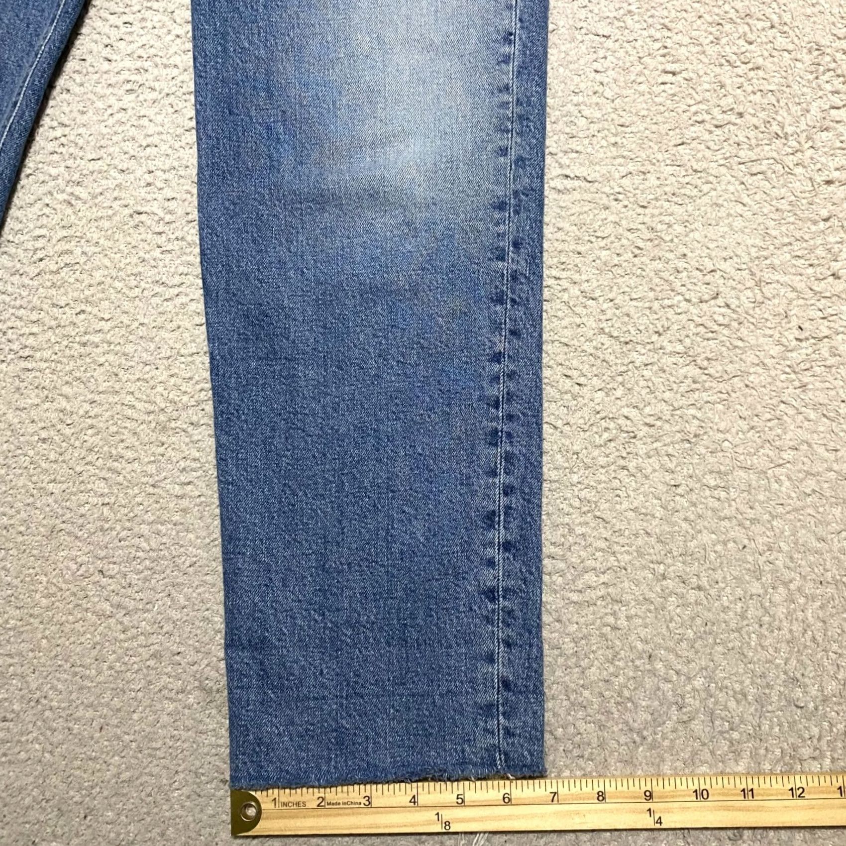 J.Crew J.Crew Jeans Womens 26 Classic Straight High Rise Denim Blue Medium Wash Raw Hem Size 26" / US 2 / IT 38 - 5 Thumbnail