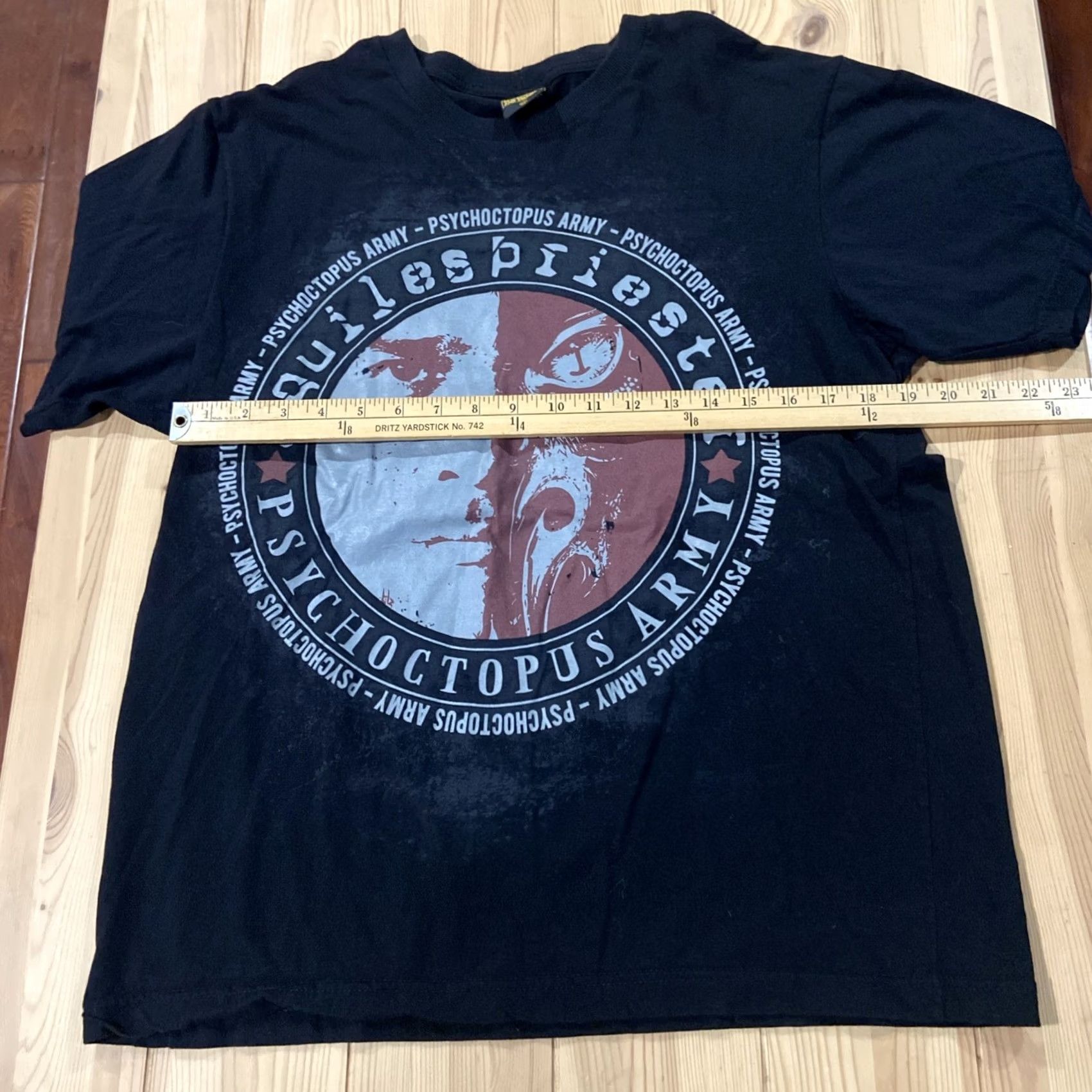 Vintage VINTAGE? No — Original title says Not Vintage. Best: Aquiles Priester/Psychoctopus Army/Hangar T-Shirt Black Medium Size US M / EU 48-50 / 2 - 7 Thumbnail