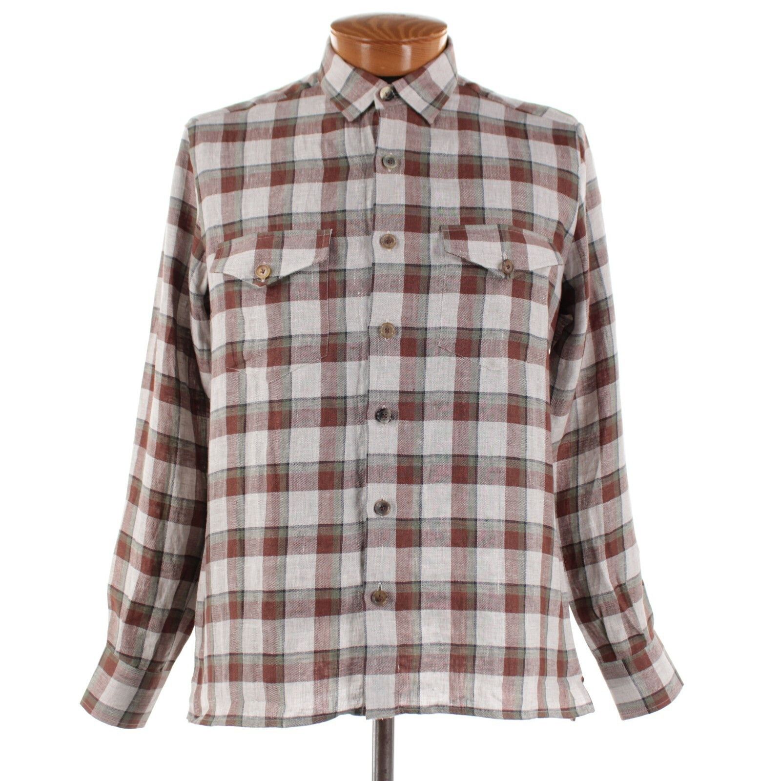 Luciano Barbera Luciano Barbera Overshirt Size M US In Gray Linen Size US M / EU 48-50 / 2 - 1 Thumbnail