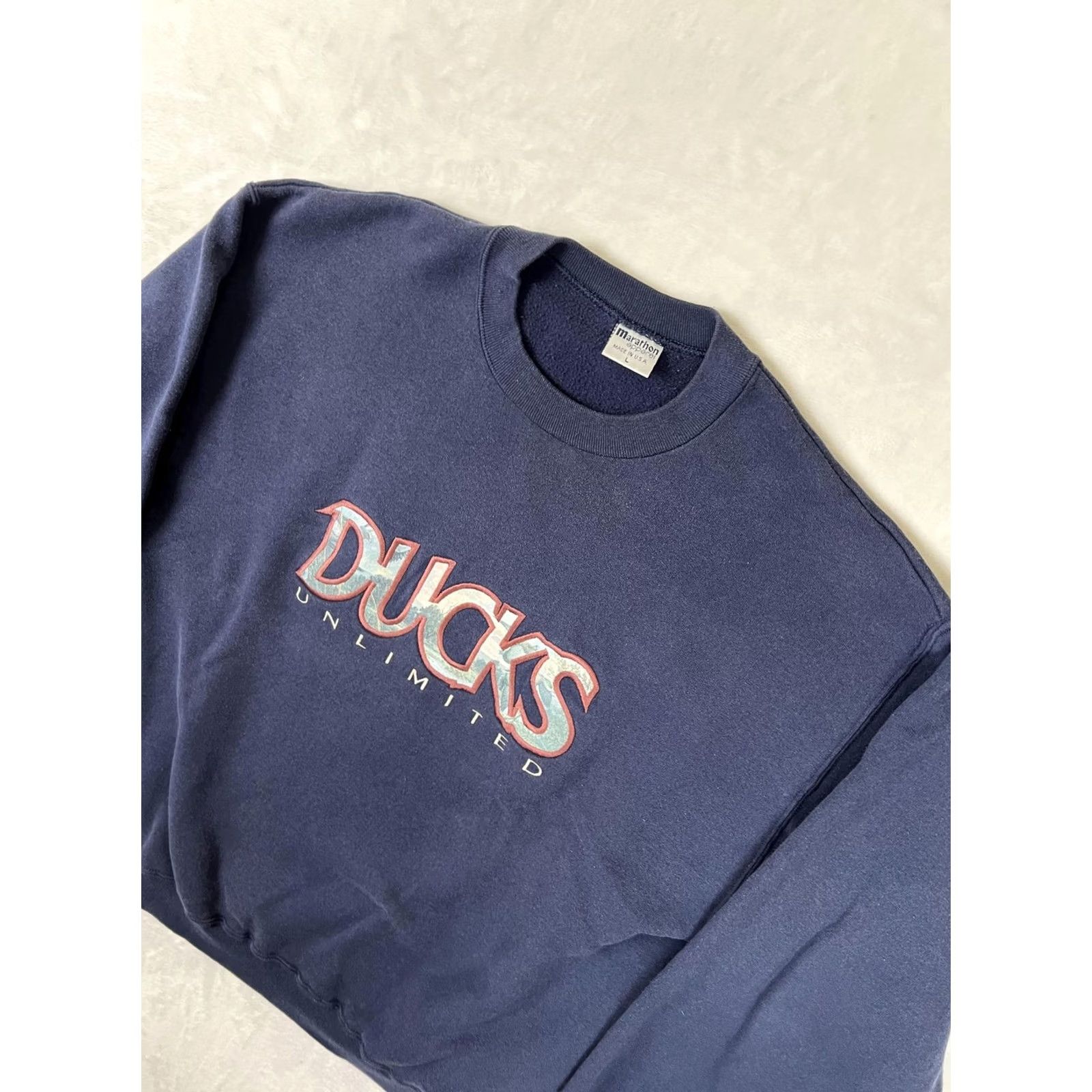 Vintage VINTAGE Ducks Unlimited Sweatshirt Mens Large Blue Fleece Marathon USA Made 90s Size US L / EU 52-54 / 3 - 3 Thumbnail