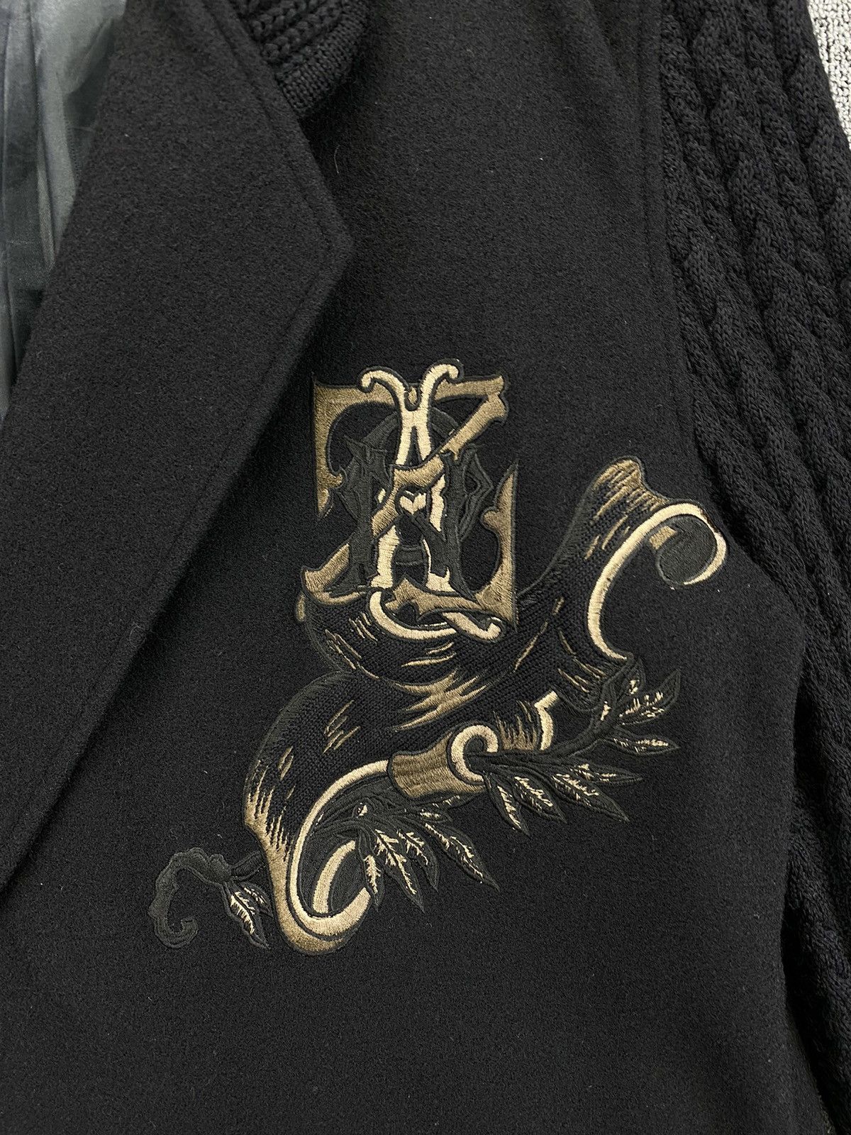 Japanese Brand Vintage Zanobetti Italia Wool Knitted Embroidery Coat Jacket Size XL / US 12-14 / IT 48-50 - 5 Thumbnail