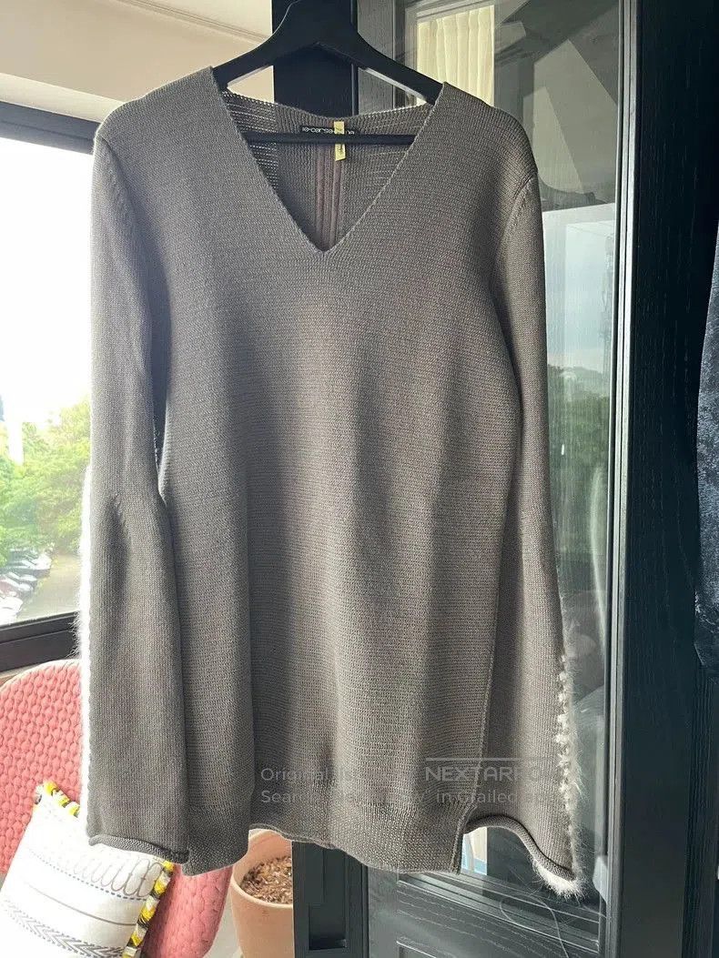 Rick Owens Rick Owens Lazy V-neck knitted skirt with rabbit fur sleeve Size US M / EU 48-50 / 2 - 1 Thumbnail