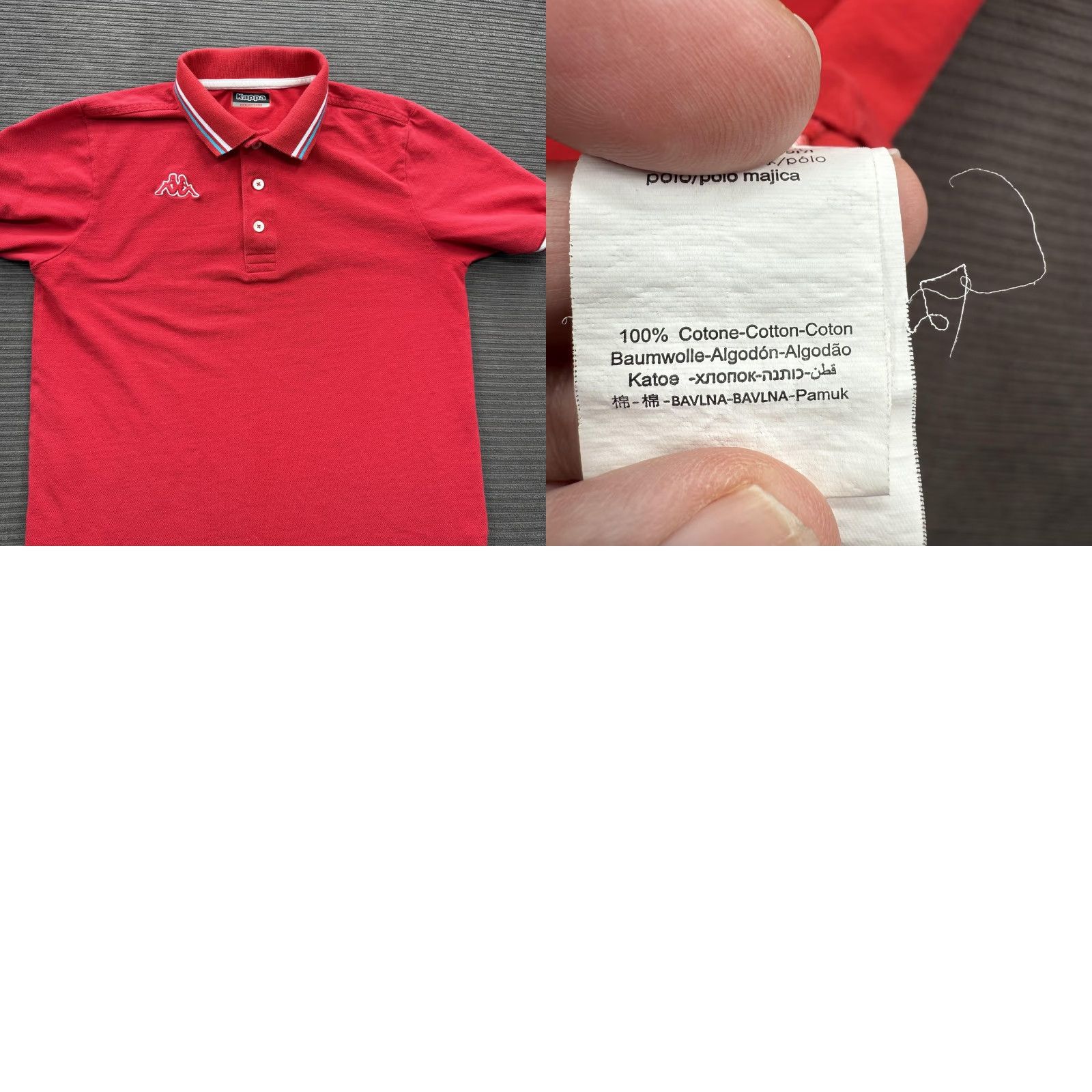 Kappa Kappa Polo Shirt Mens M Short Sleeve Red Collar Tennis Casual Classic Size US M / EU 48-50 / 2 - 8 Thumbnail