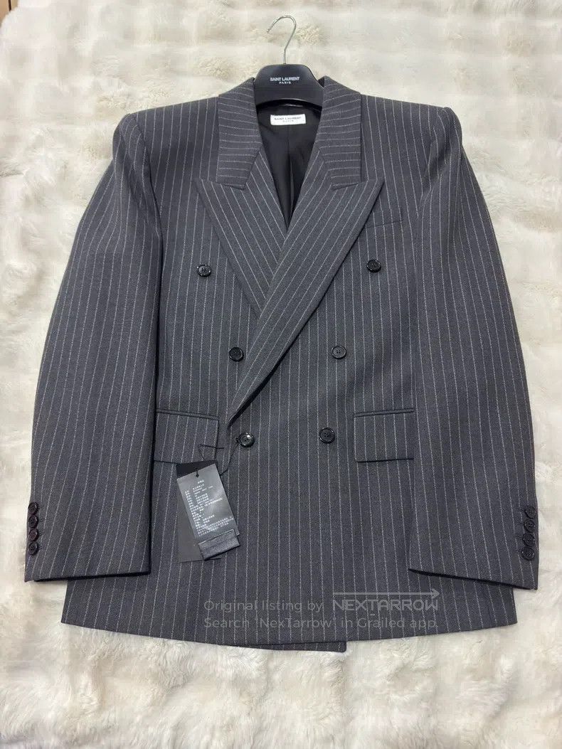 Saint Laurent Paris Saint Laurent Paris Flannel Striped Men's Suit Size US M / EU 48-50 / 2 - 1 Thumbnail
