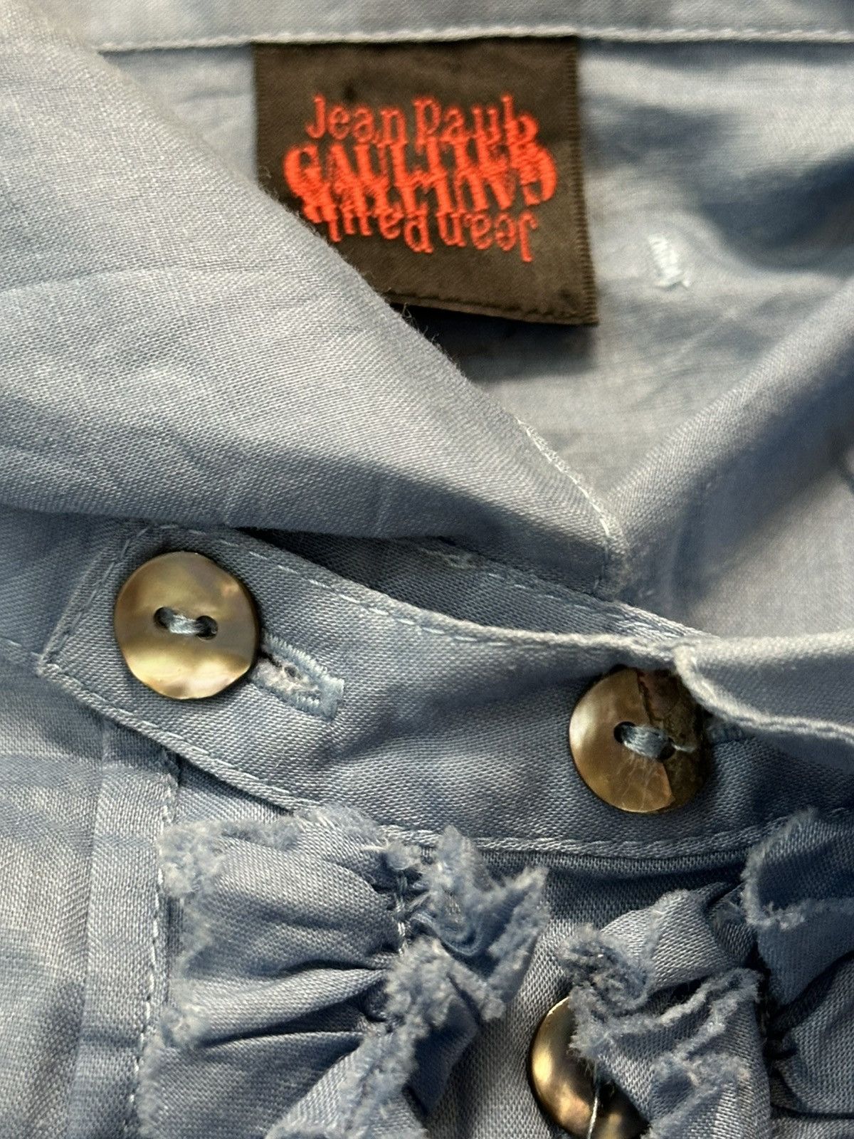 Jean Paul Gaultier SS99 Jean Paul Gaultier Double Button Ruffle Button Shirt Size US M / EU 48-50 / 2 - 13 Thumbnail