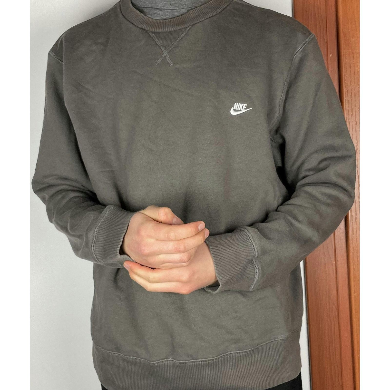 Nike × Vintage Nike Sportswear Men's brown Cotton Fleece Lined Sweatshirt L Size US L / EU 52-54 / 3 - 2 Thumbnail