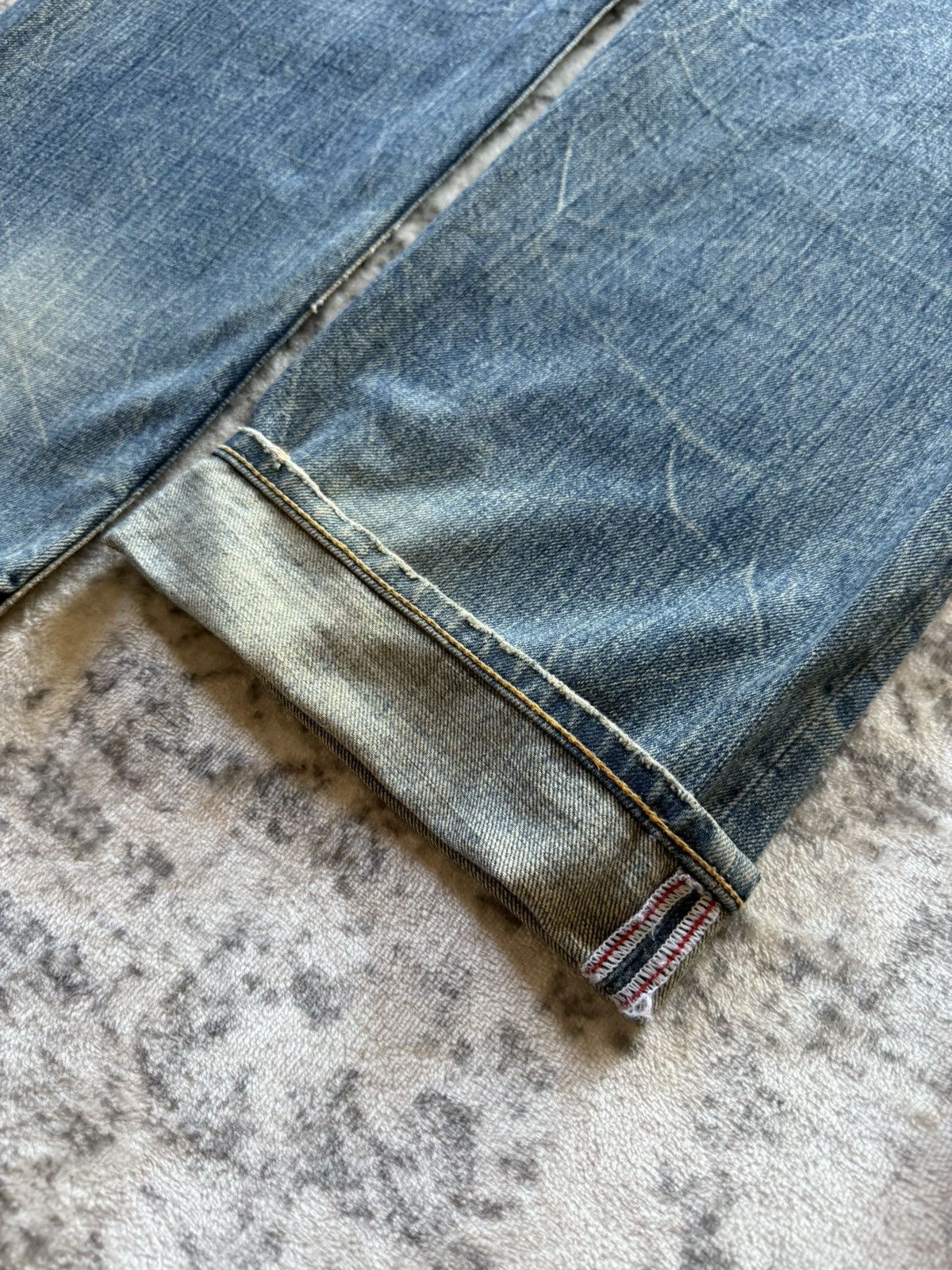 Japanese Brand Co&Lu Japan Daicock Evisu Style Redline Baggy Loose Jeans Size US 32 / EU 48 - 11 Thumbnail
