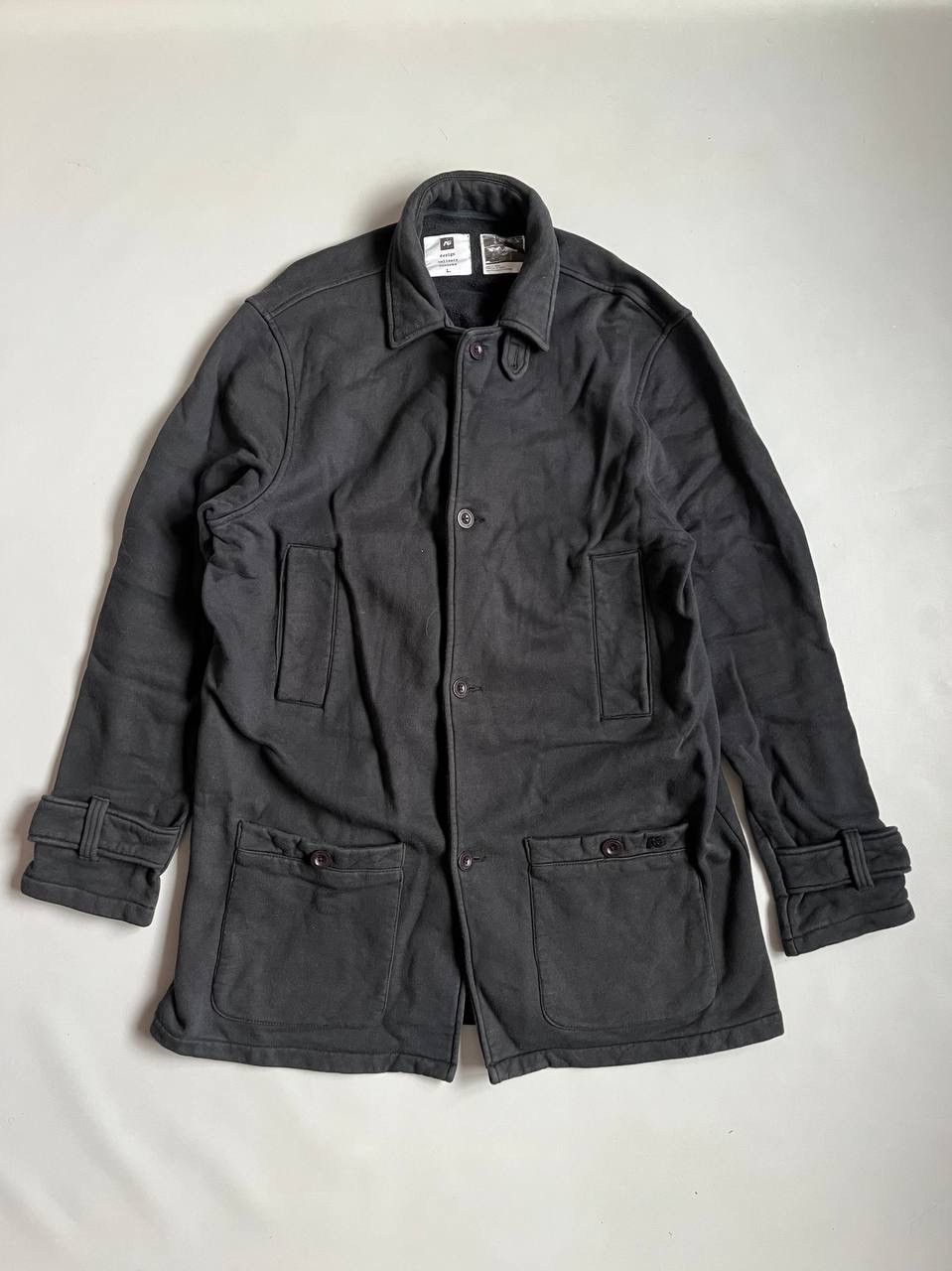 Analog × Vintage Vintage Analog Men Blue Navy Faded Cotton Coat Size US L / EU 52-54 / 3 - 1 Thumbnail