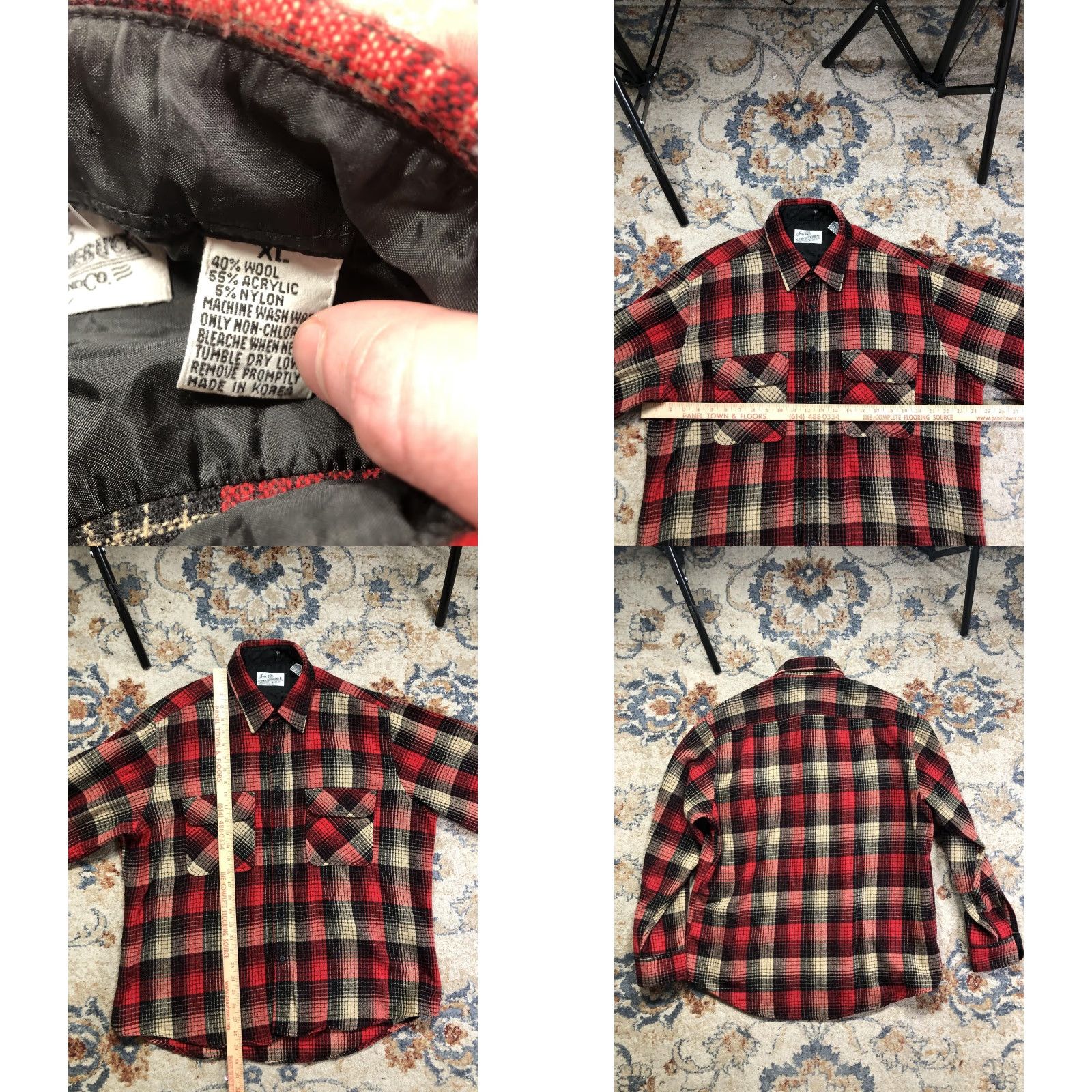 Sears VINTAGE Sears Roebuck & Co Shirt Mens XL Red Plaid Wool Lined Flannel Workwear Size US XL / EU 56 / 4 - 8 Thumbnail
