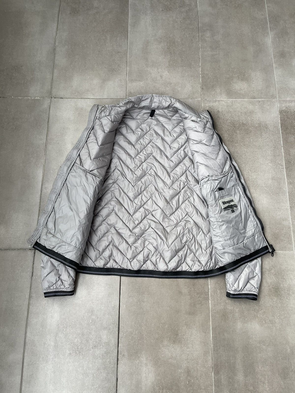 Other Blauer USA Sleeve Logo Quilted Grey Light Puffer Jacket Size US M / EU 48-50 / 2 - 16 Thumbnail